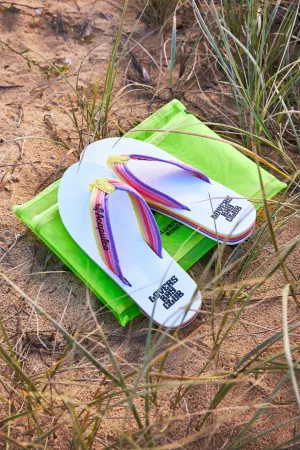 70s Platform Thongs - Acapulco Stripe