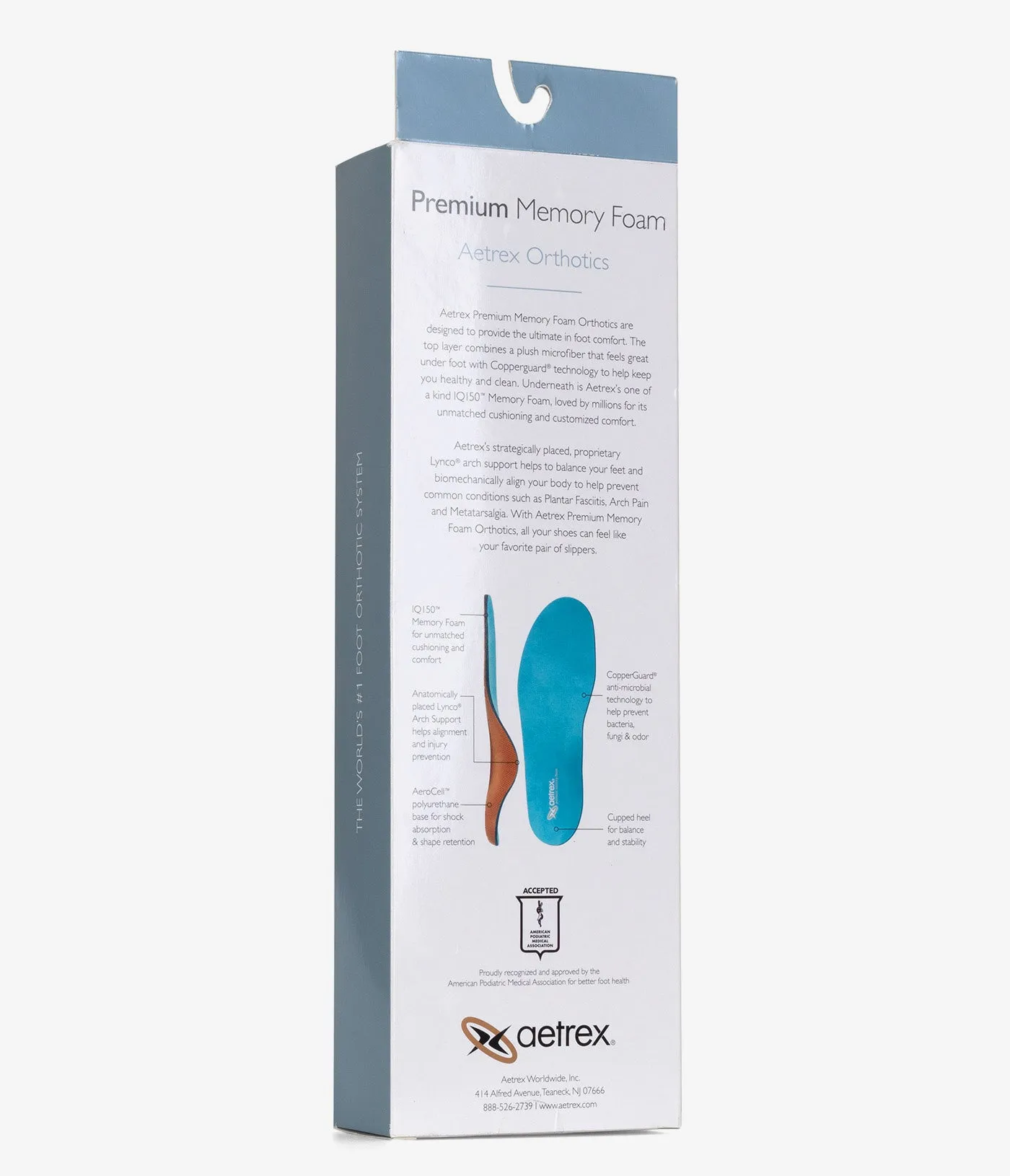 Aetrex Premium Extra Comfort Memory Foam Orthotics - Men