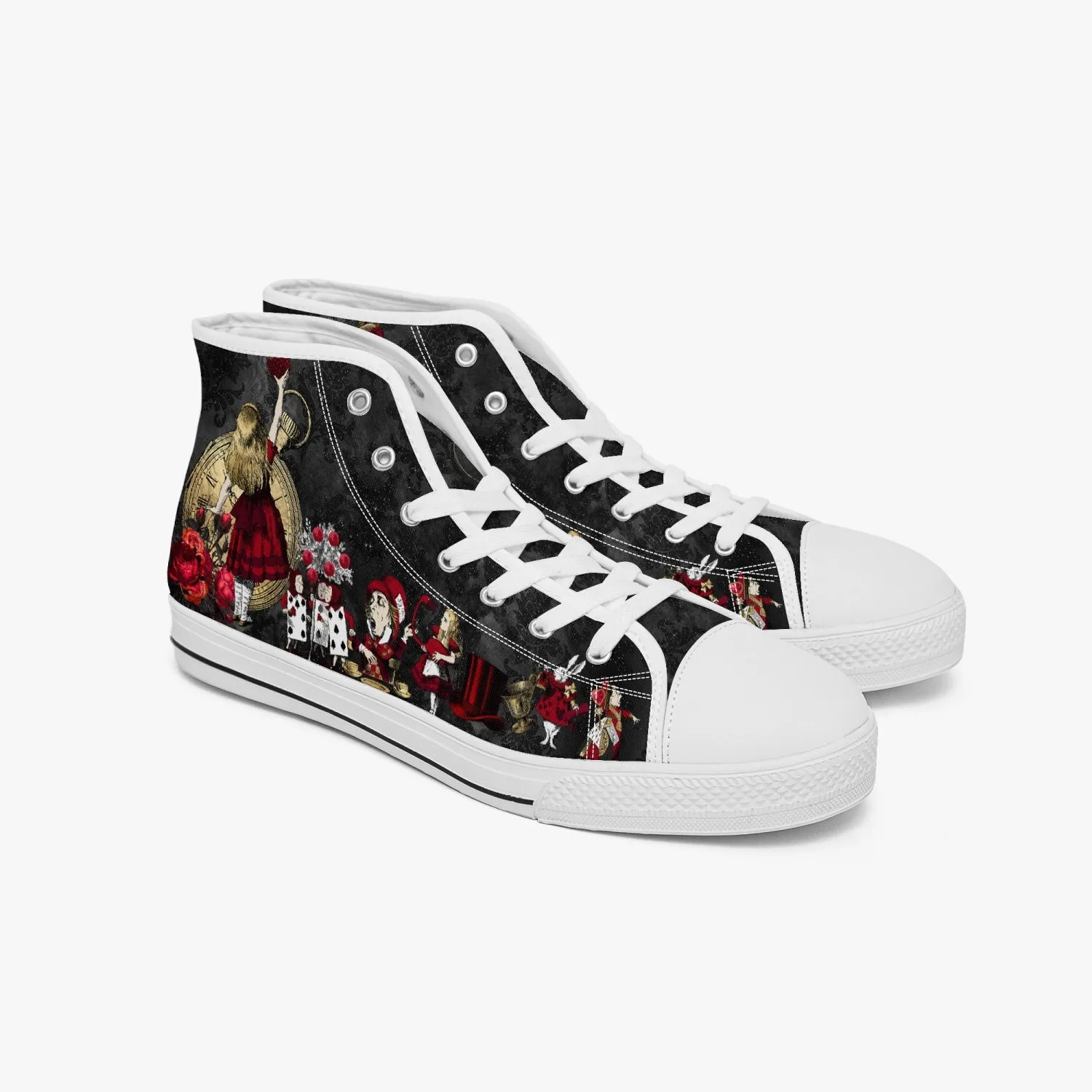 Alice in Wonderland Queen of Hearts Hi Top Sneakers (JPSNRG1)