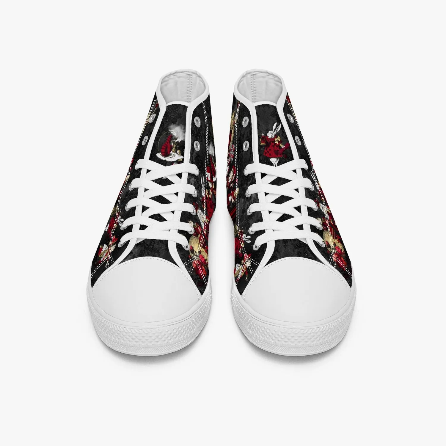 Alice in Wonderland Queen of Hearts Hi Top Sneakers (JPSNRG1)