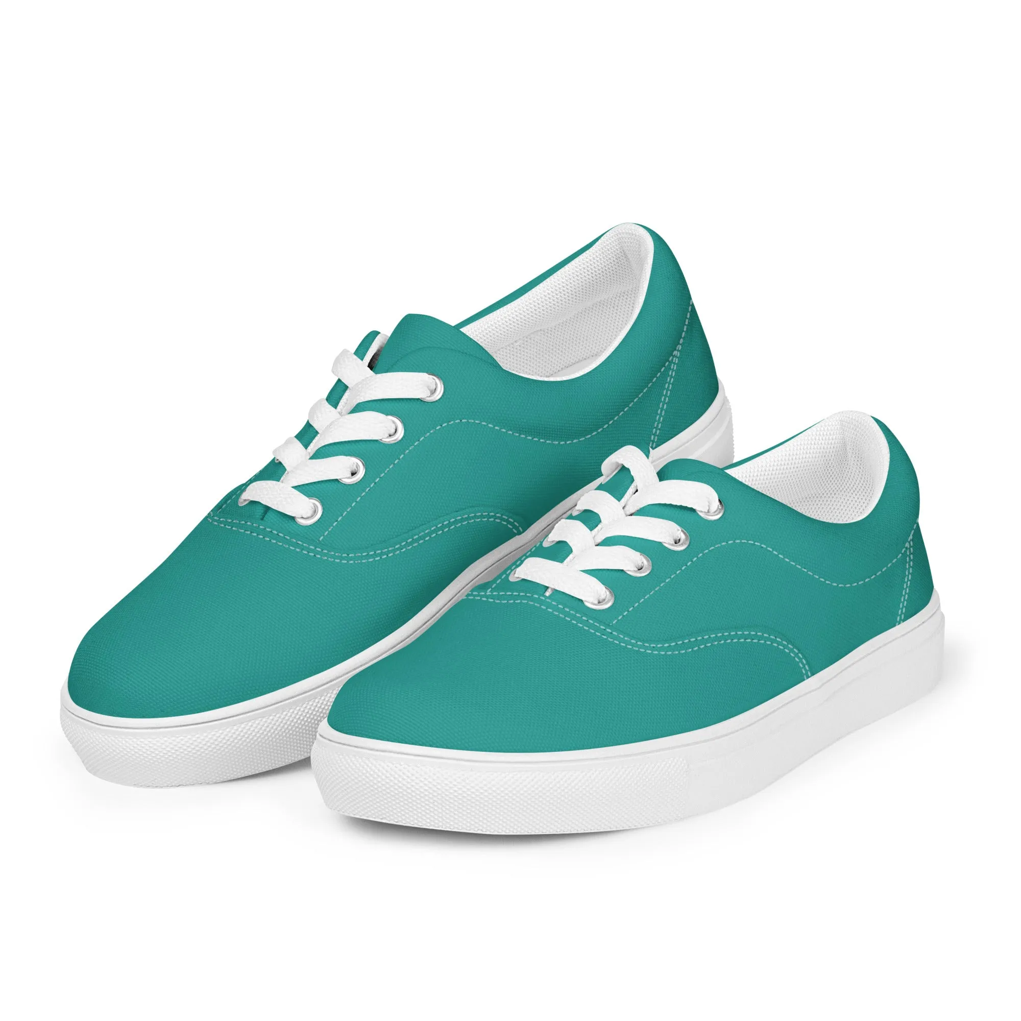 Aqua Blue Women’s lace-up canvas shoes, Aqua Blue Sneakers