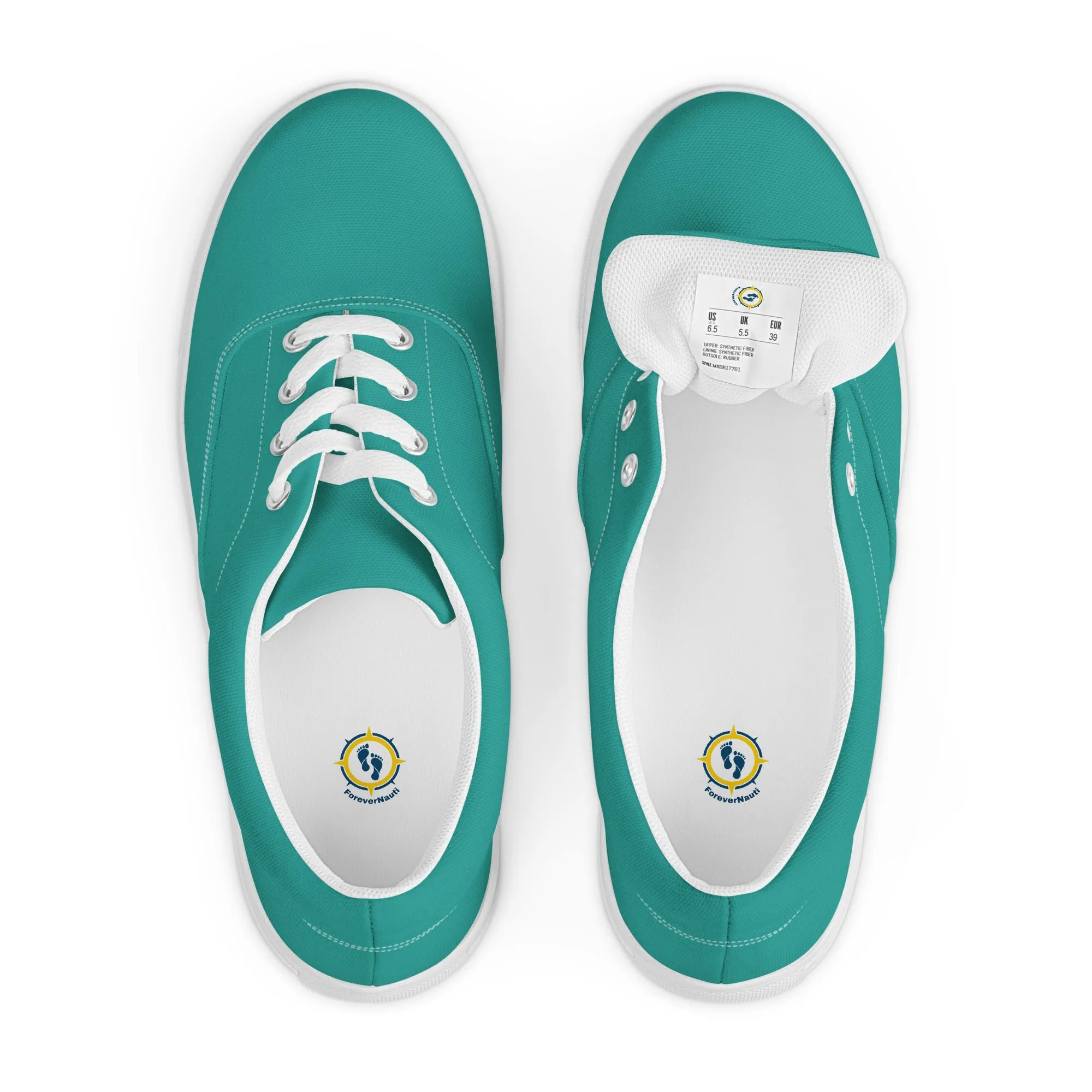Aqua Blue Women’s lace-up canvas shoes, Aqua Blue Sneakers