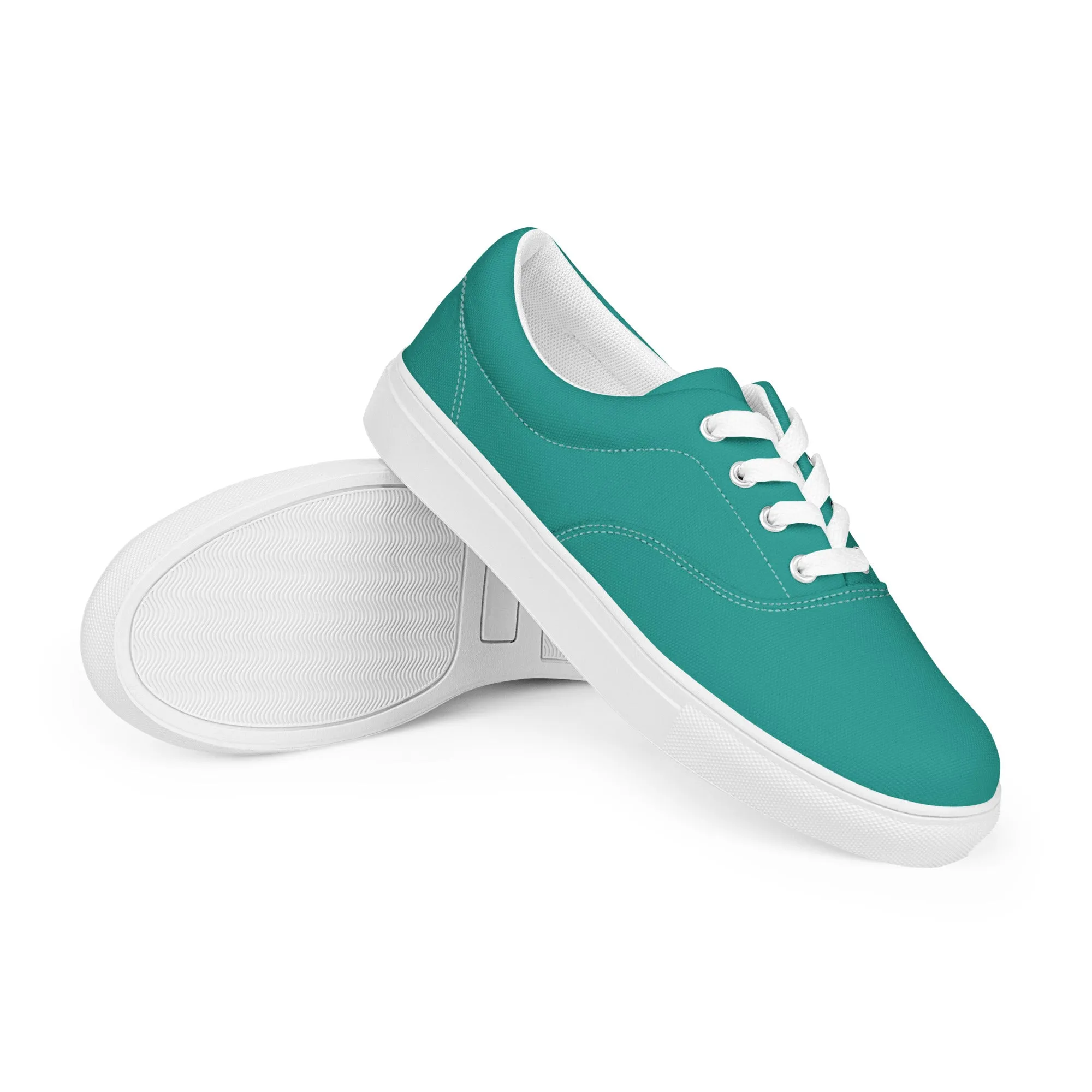Aqua Blue Women’s lace-up canvas shoes, Aqua Blue Sneakers