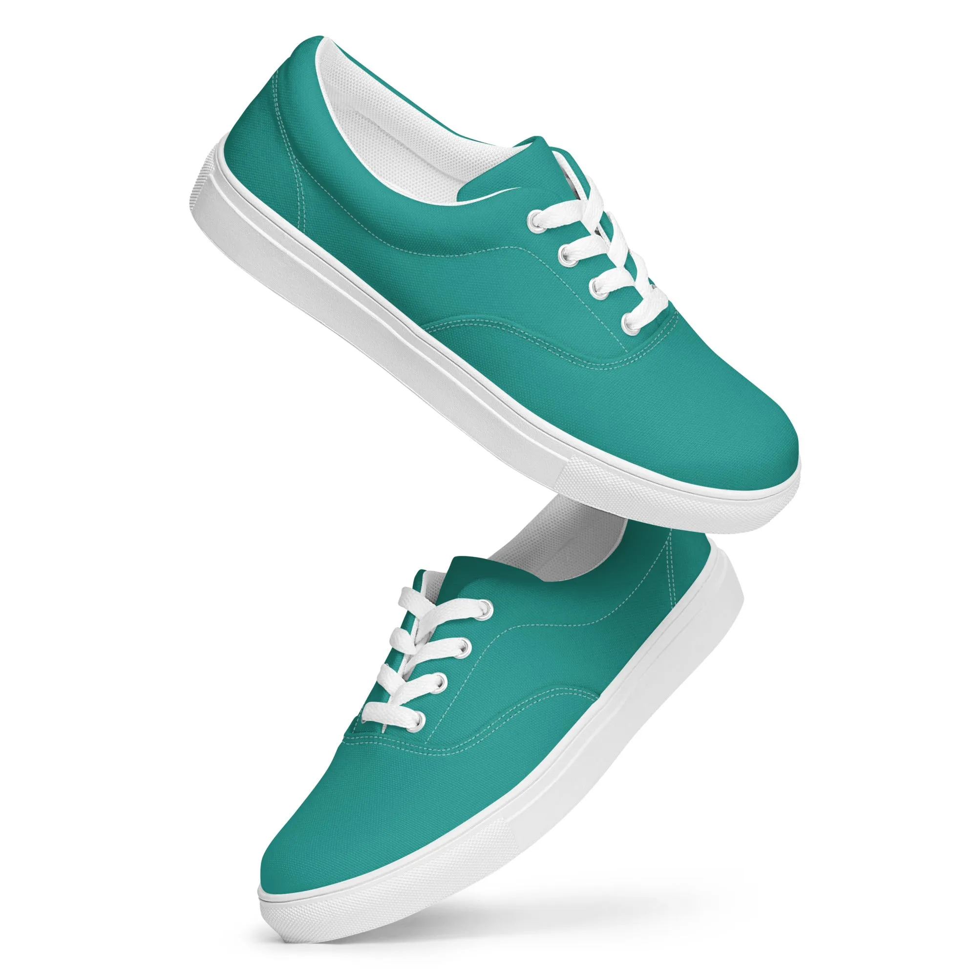 Aqua Blue Women’s lace-up canvas shoes, Aqua Blue Sneakers