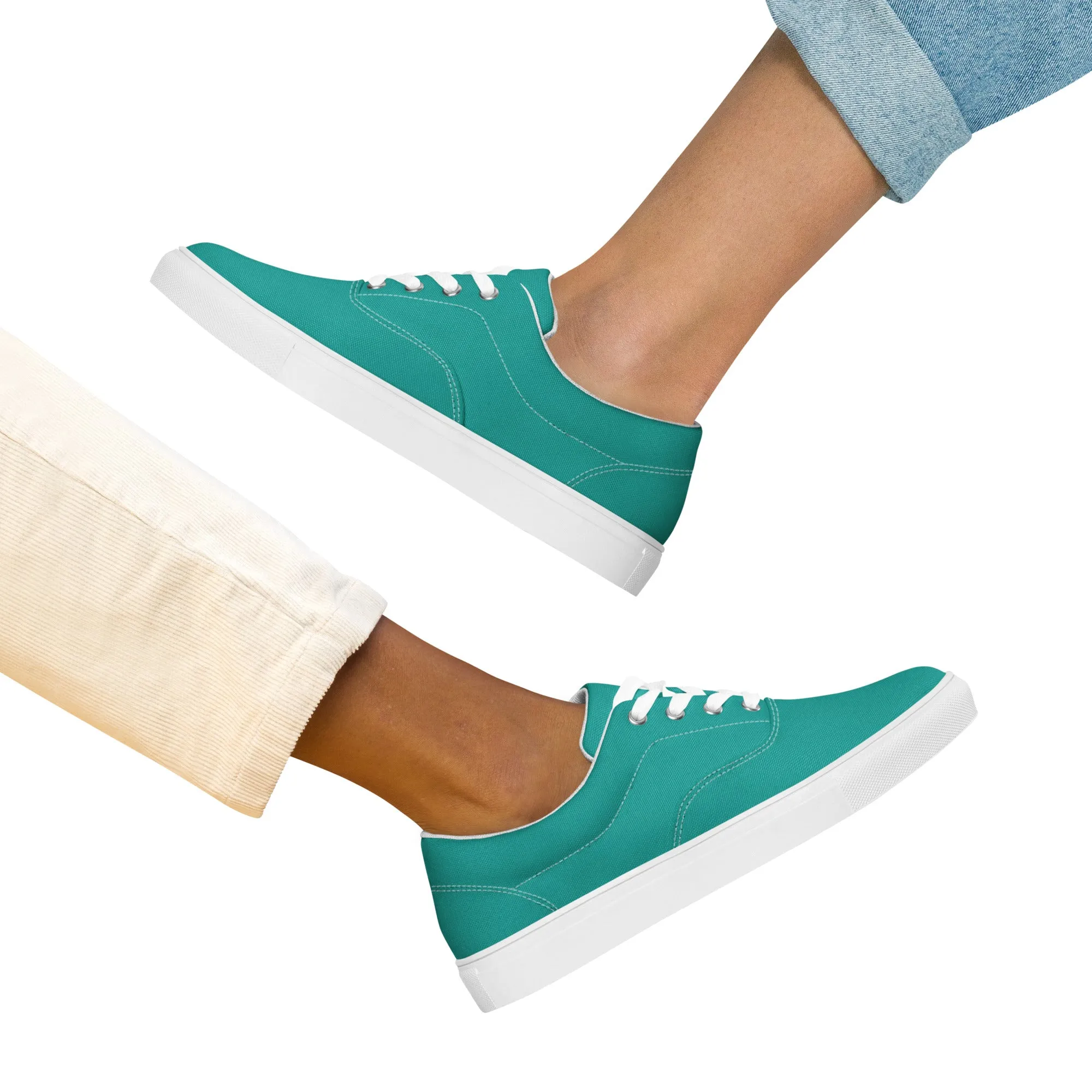 Aqua Blue Women’s lace-up canvas shoes, Aqua Blue Sneakers