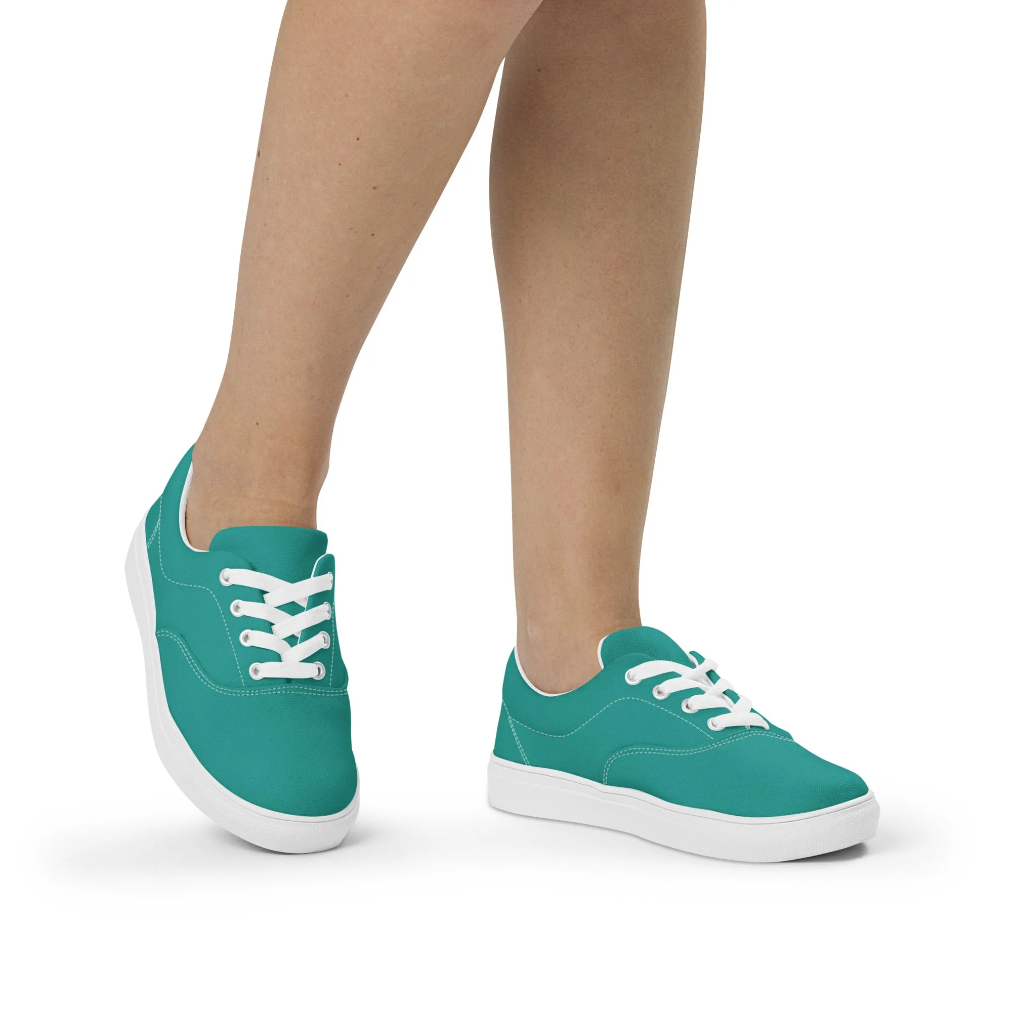 Aqua Blue Women’s lace-up canvas shoes, Aqua Blue Sneakers