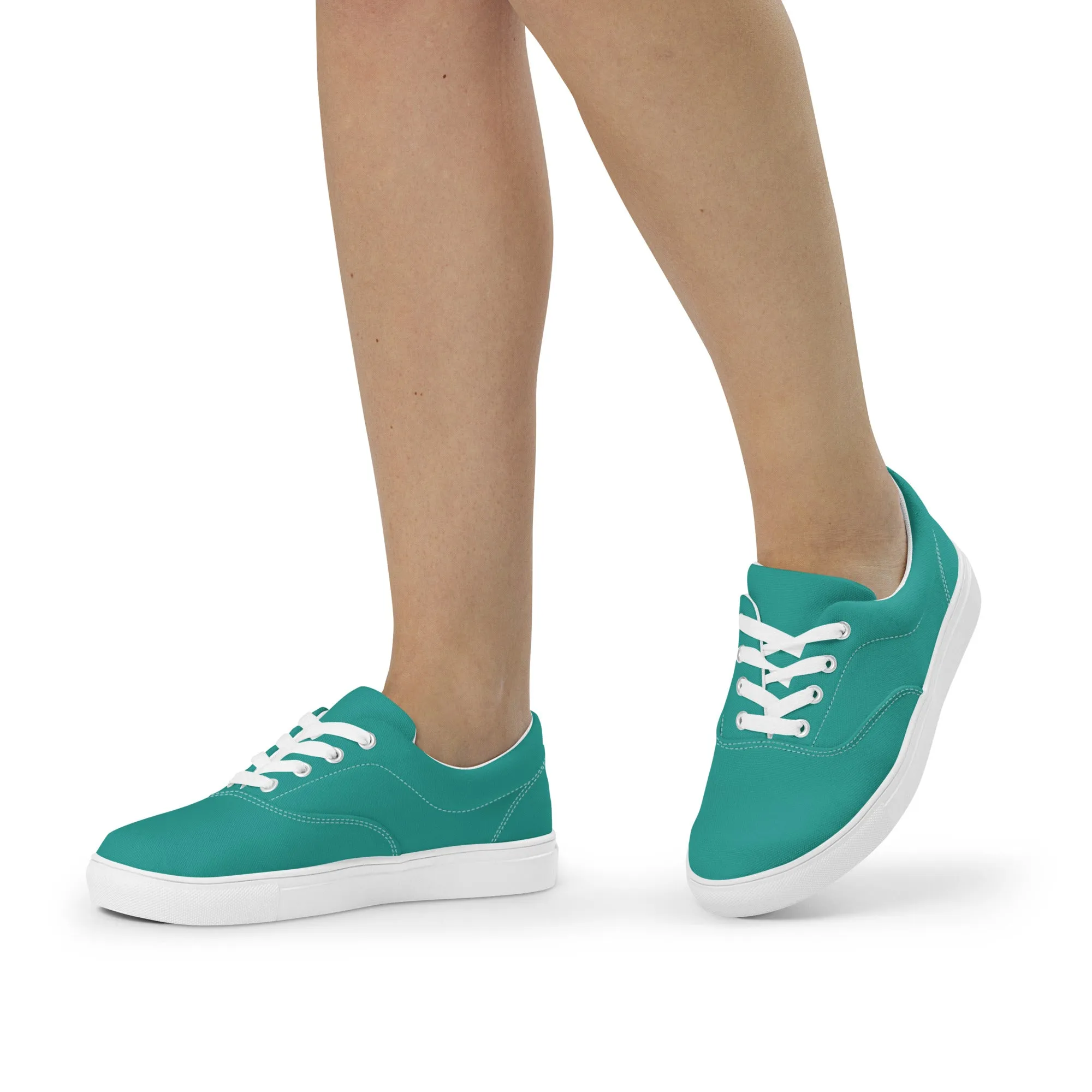 Aqua Blue Women’s lace-up canvas shoes, Aqua Blue Sneakers