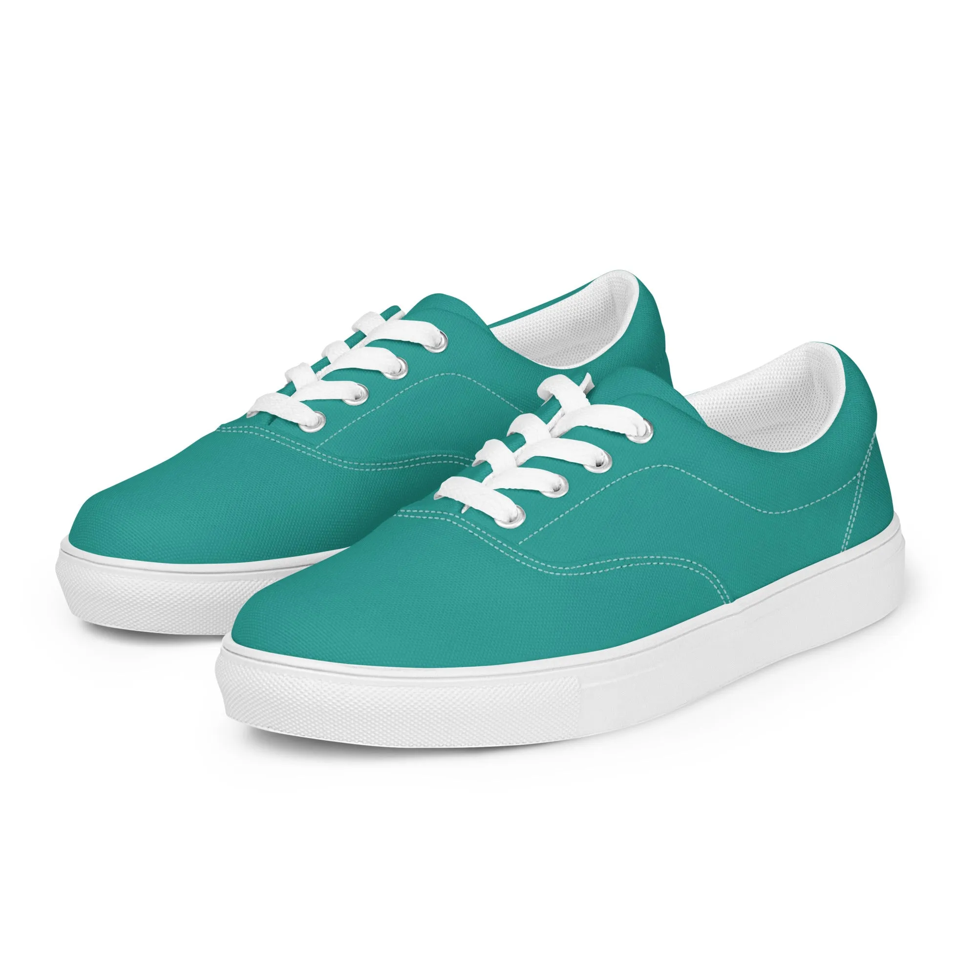 Aqua Blue Women’s lace-up canvas shoes, Aqua Blue Sneakers