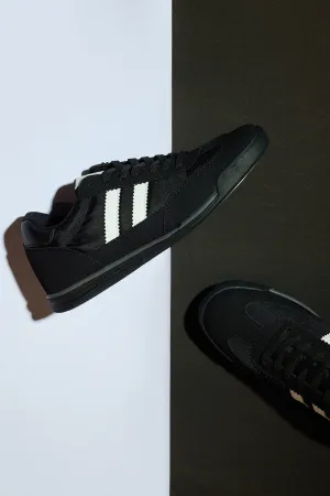 Black Striped Sneakers