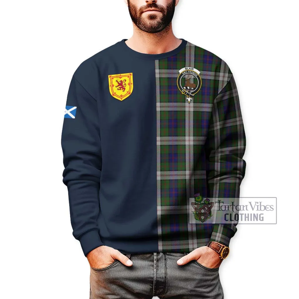 Blair Dress Tartan Sweatshirt Alba with Scottish Lion Royal Arm Half Style