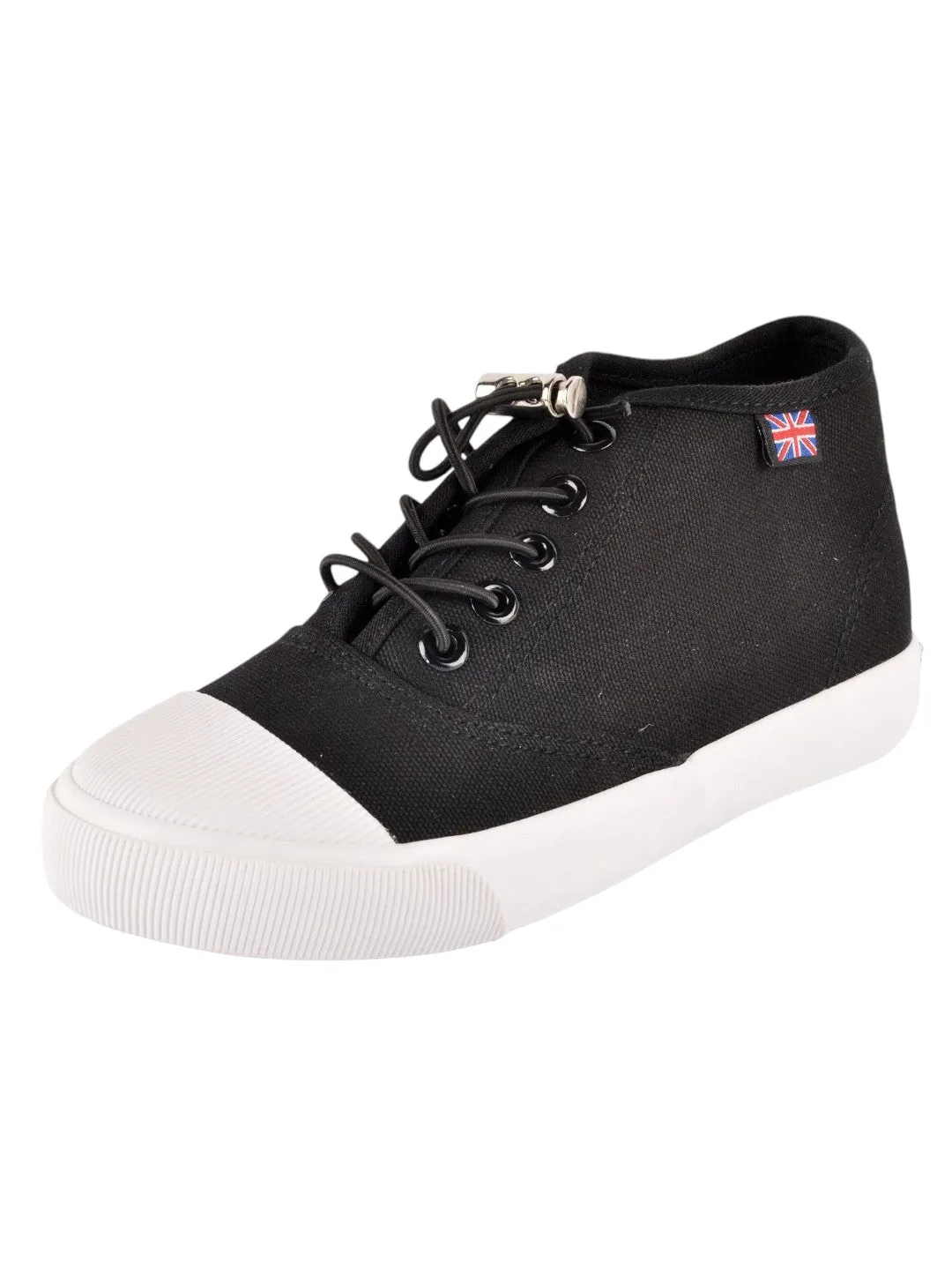 Chic Explorer Girls' Black Canvas Sneakers