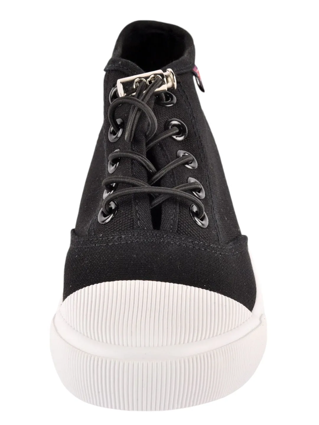 Chic Explorer Girls' Black Canvas Sneakers