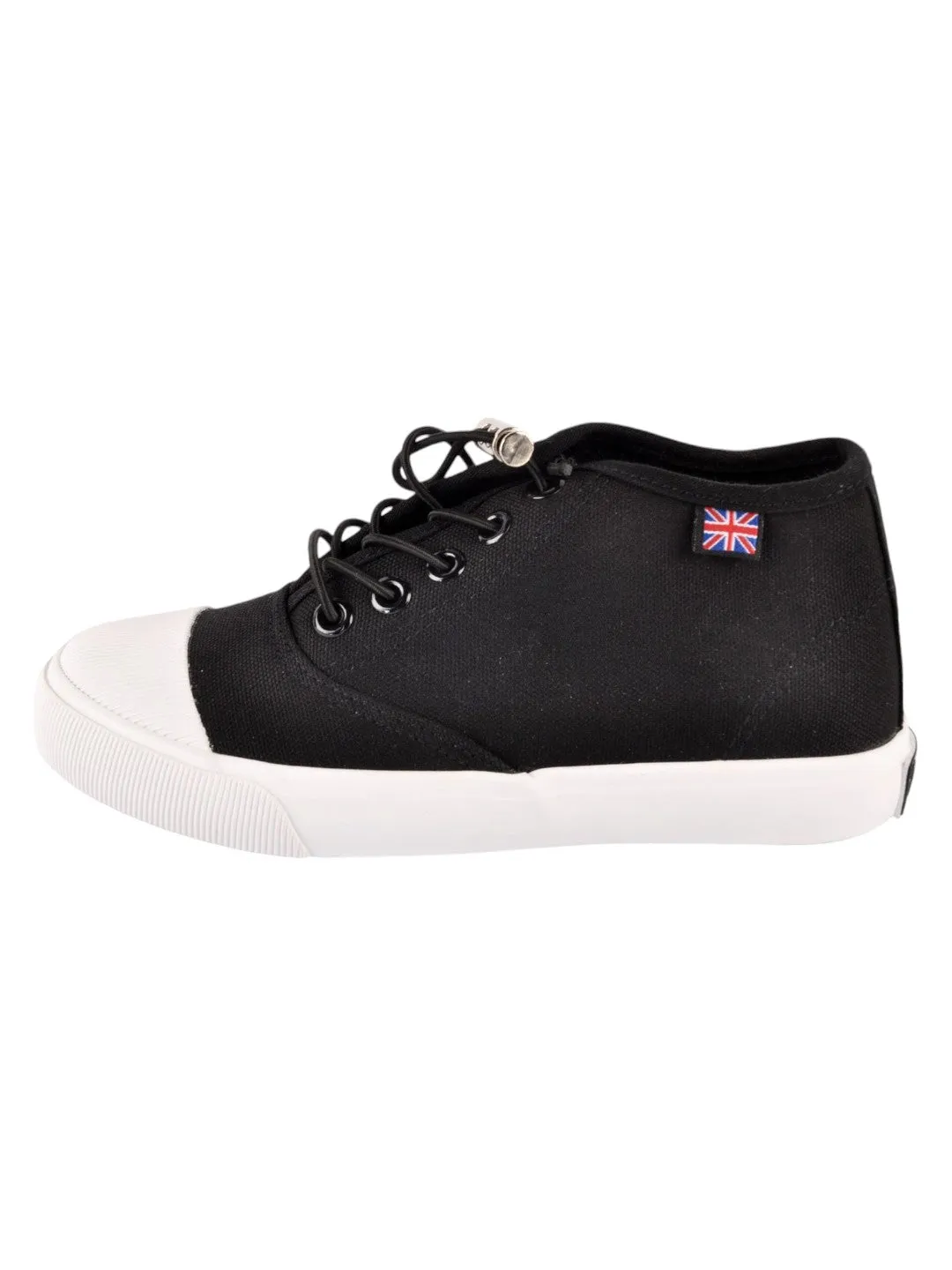 Chic Explorer Girls' Black Canvas Sneakers