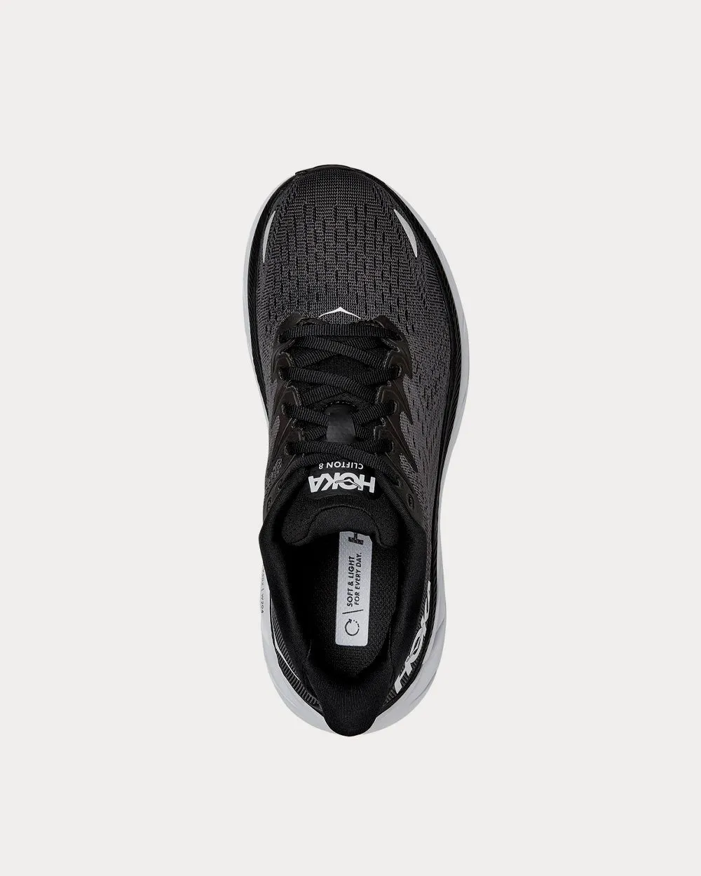 Clifton 8 Mesh Black / White Running Shoes