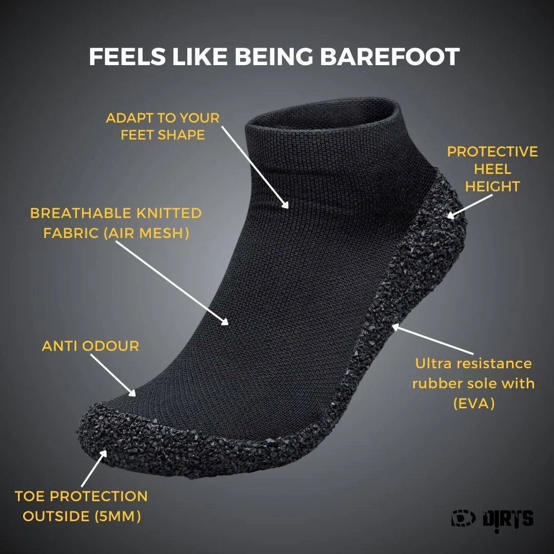 DIRTS Black Barefoot Sock Shoes (1 x Pair)