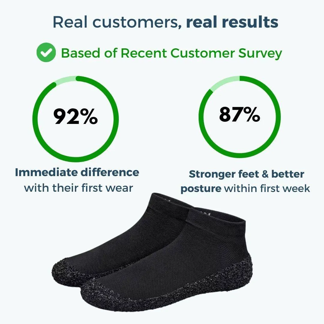 DIRTS Black Barefoot Sock Shoes (1 x Pair)