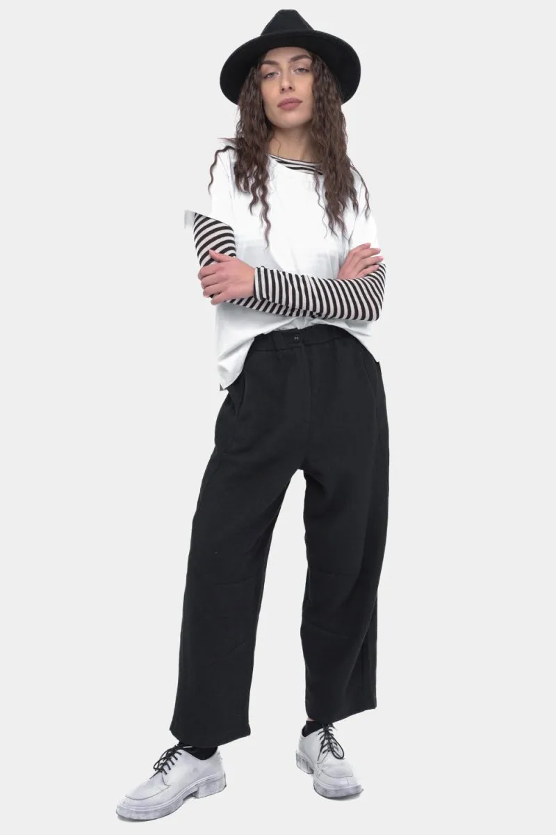 Elastic Waist Cotton Pant