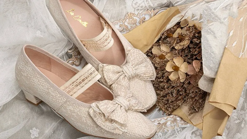 Elegant Golden Regency Heels - Lolita Shoes