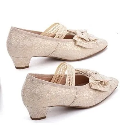 Elegant Golden Regency Heels - Lolita Shoes