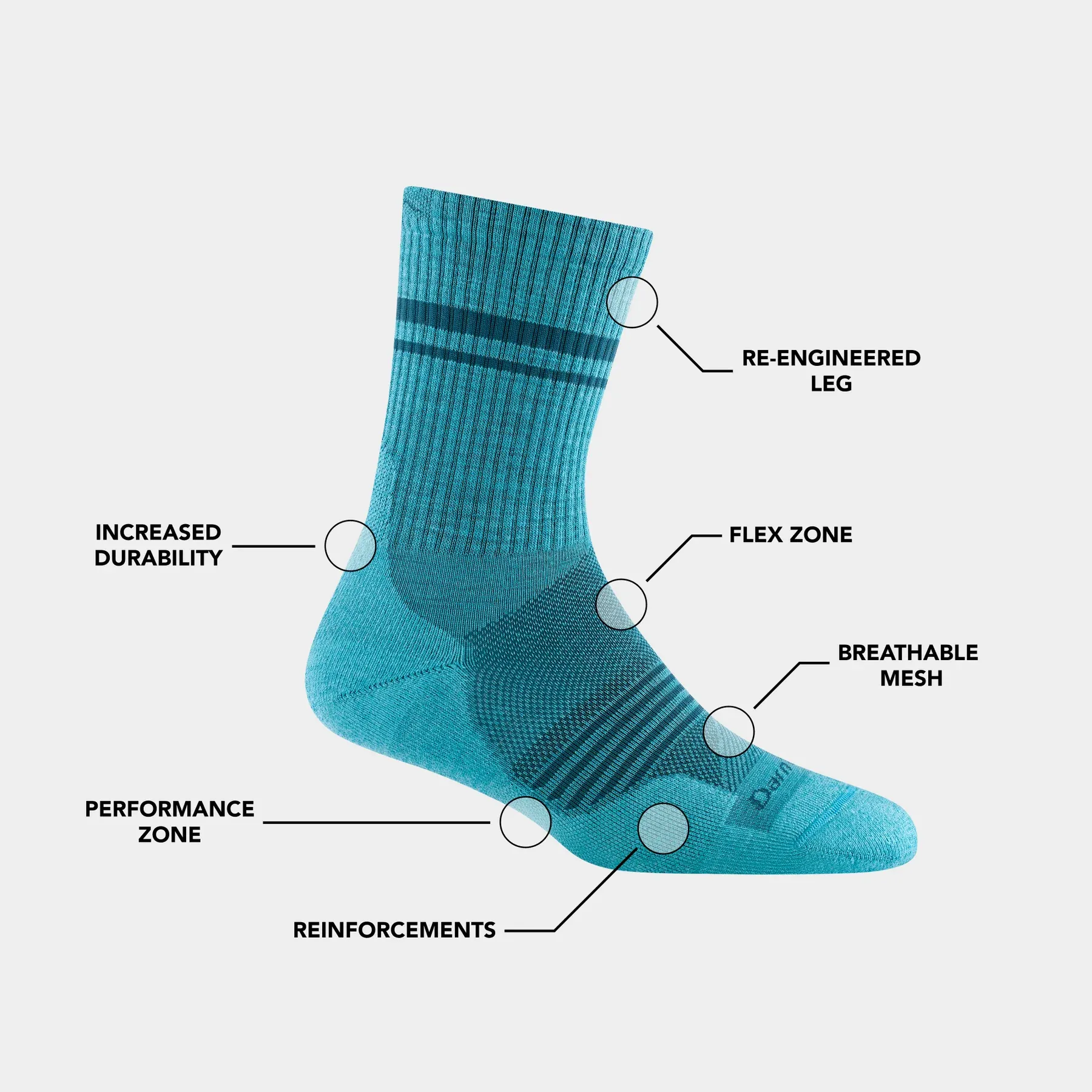 Element Crew Lightweight Running Sock w/ Cushion (Women’s) – D1114W