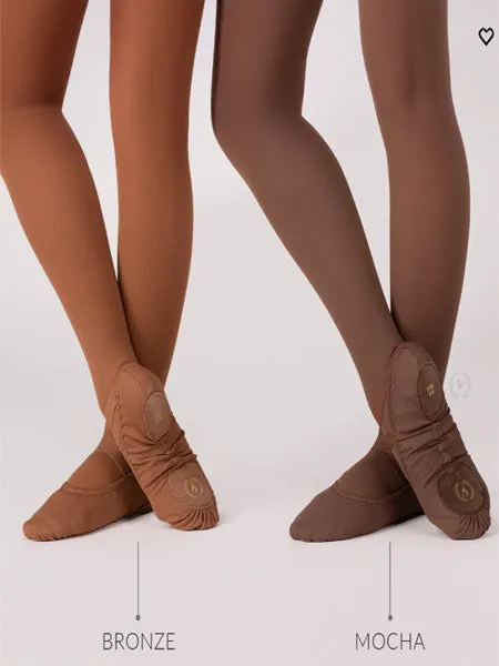 Eurotard A1004 Adult Bronze Assemblé Split Sole Canvas Ballet Shoes