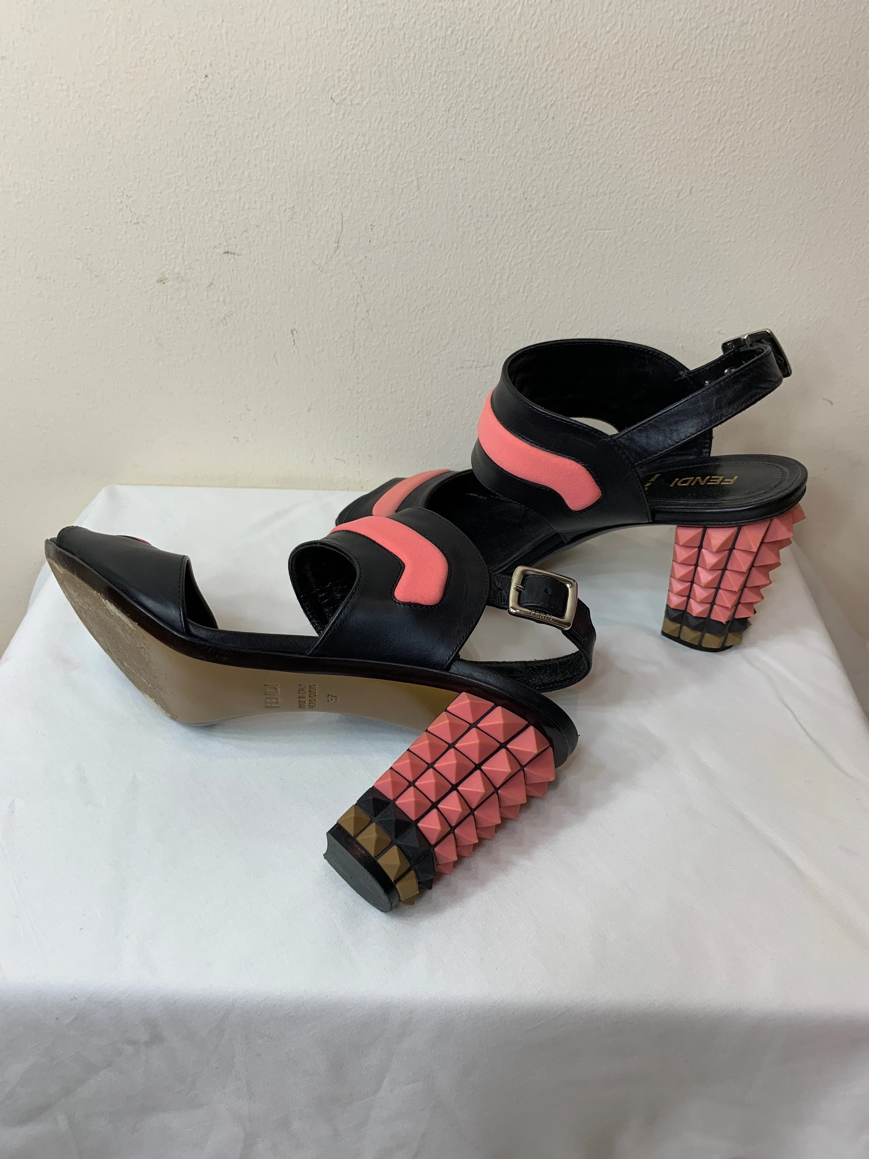 Fendi Polifonia Stud Sandal