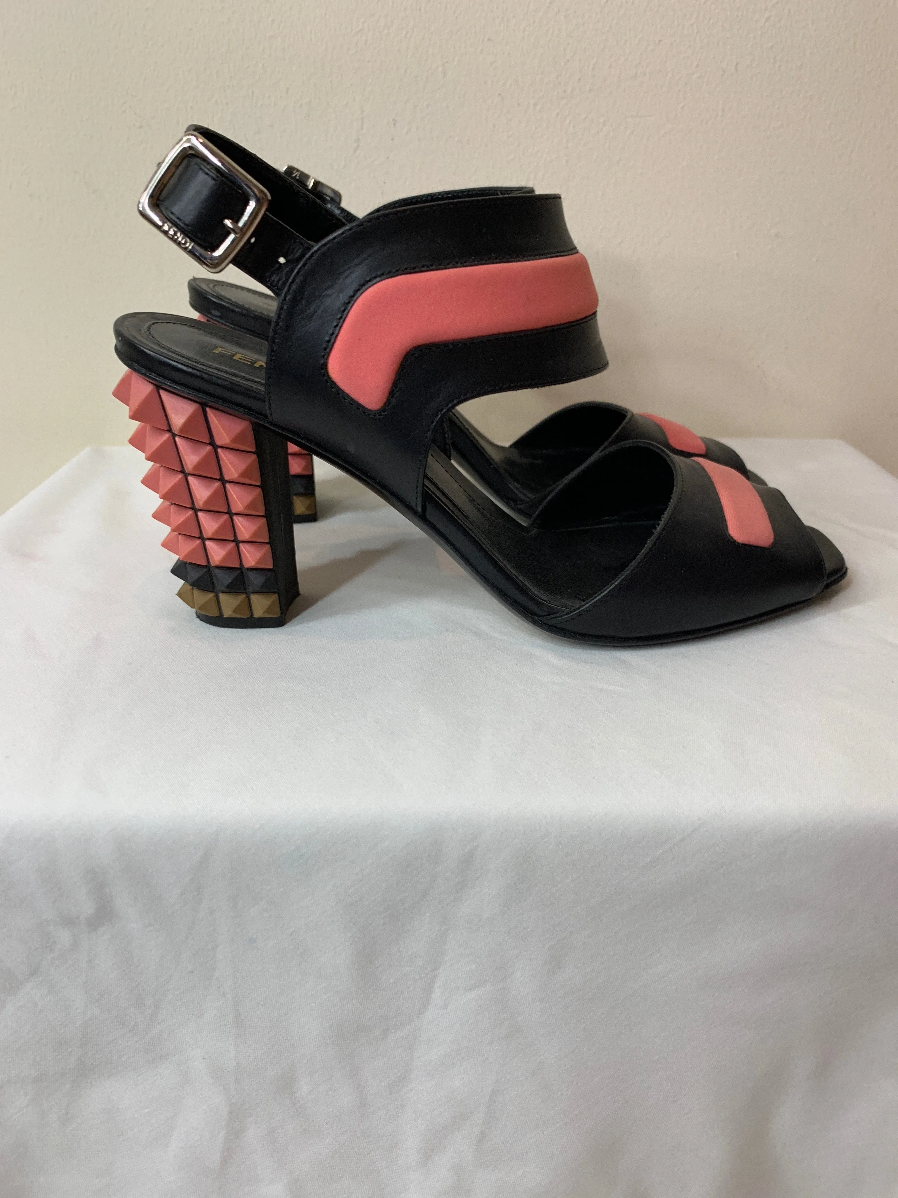 Fendi Polifonia Stud Sandal