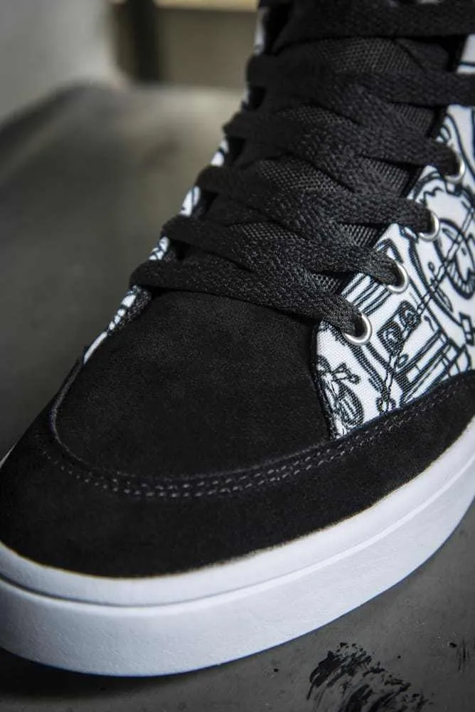 Funky Culture Print Canvas Hi-Top Ladies Sneakers