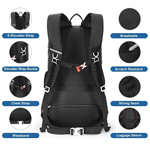 Hiking Backpack 45L, Waterproof Backpack Trekking Backpack Travel Backpack, Outdoor Backpack with Reflective Stripes For Hiking, Cycling, Climbing, Mountaineering and Travel Sports