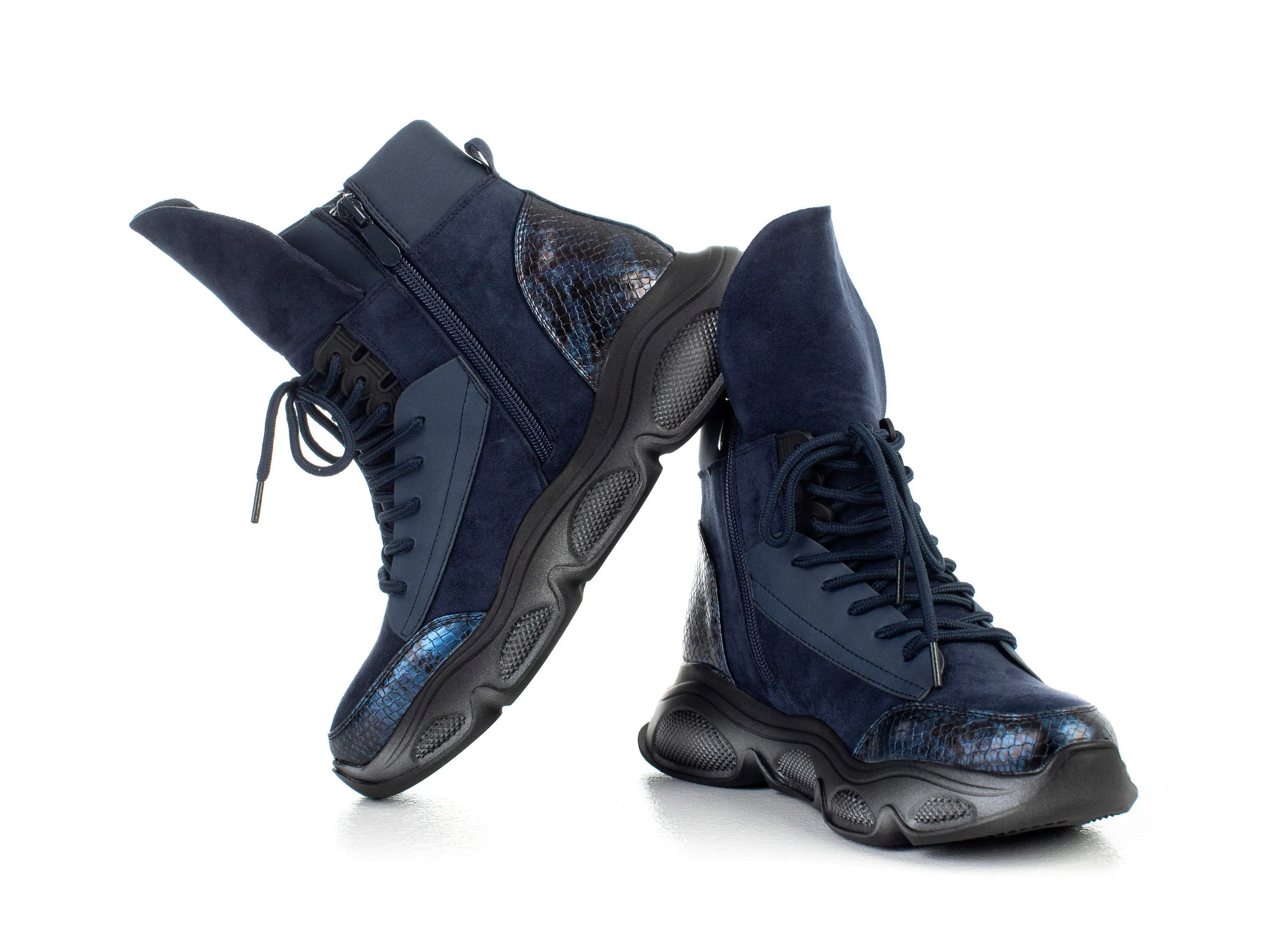 Lace up sneaker boots