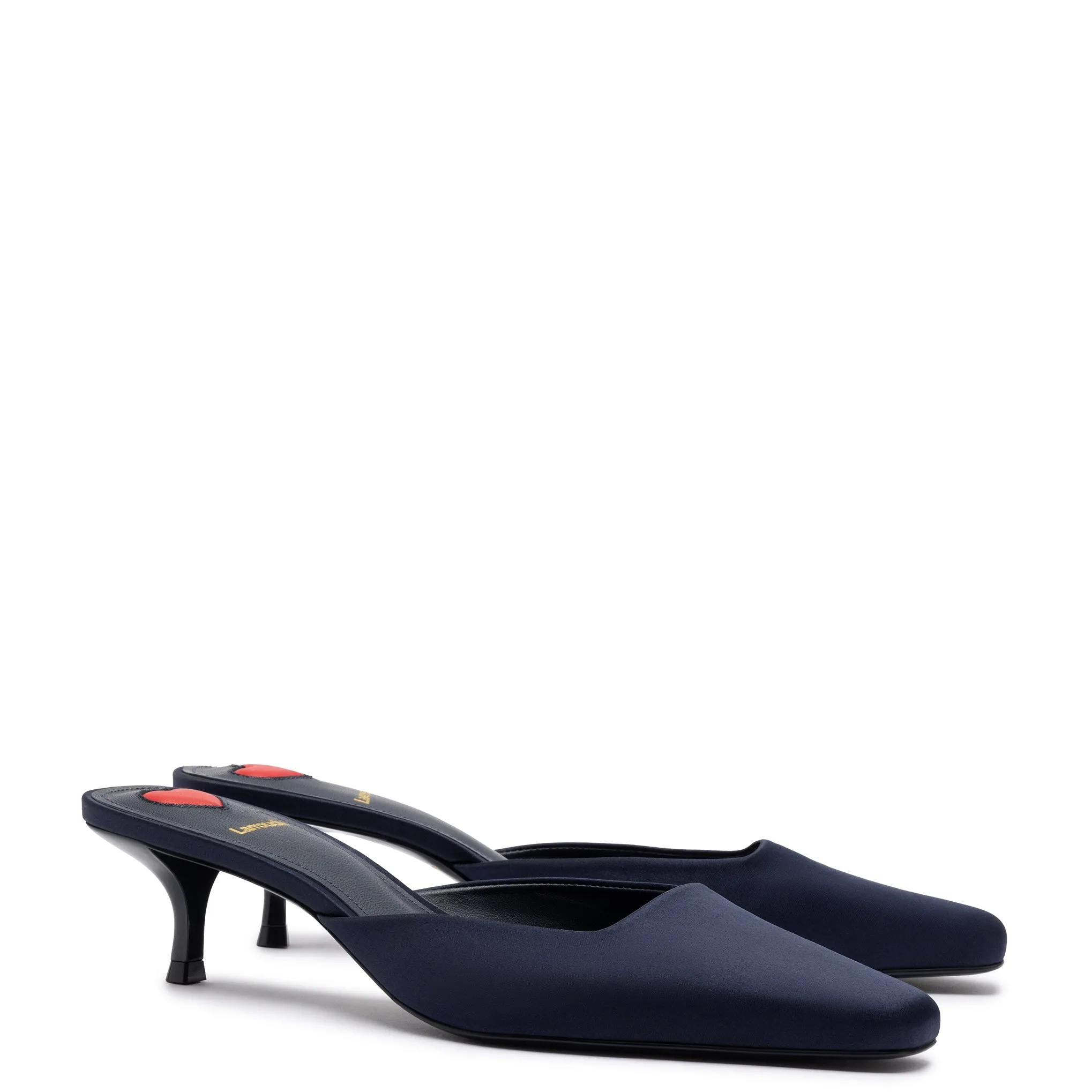 LARROUDÉ Amal Mule In Ocean Satin