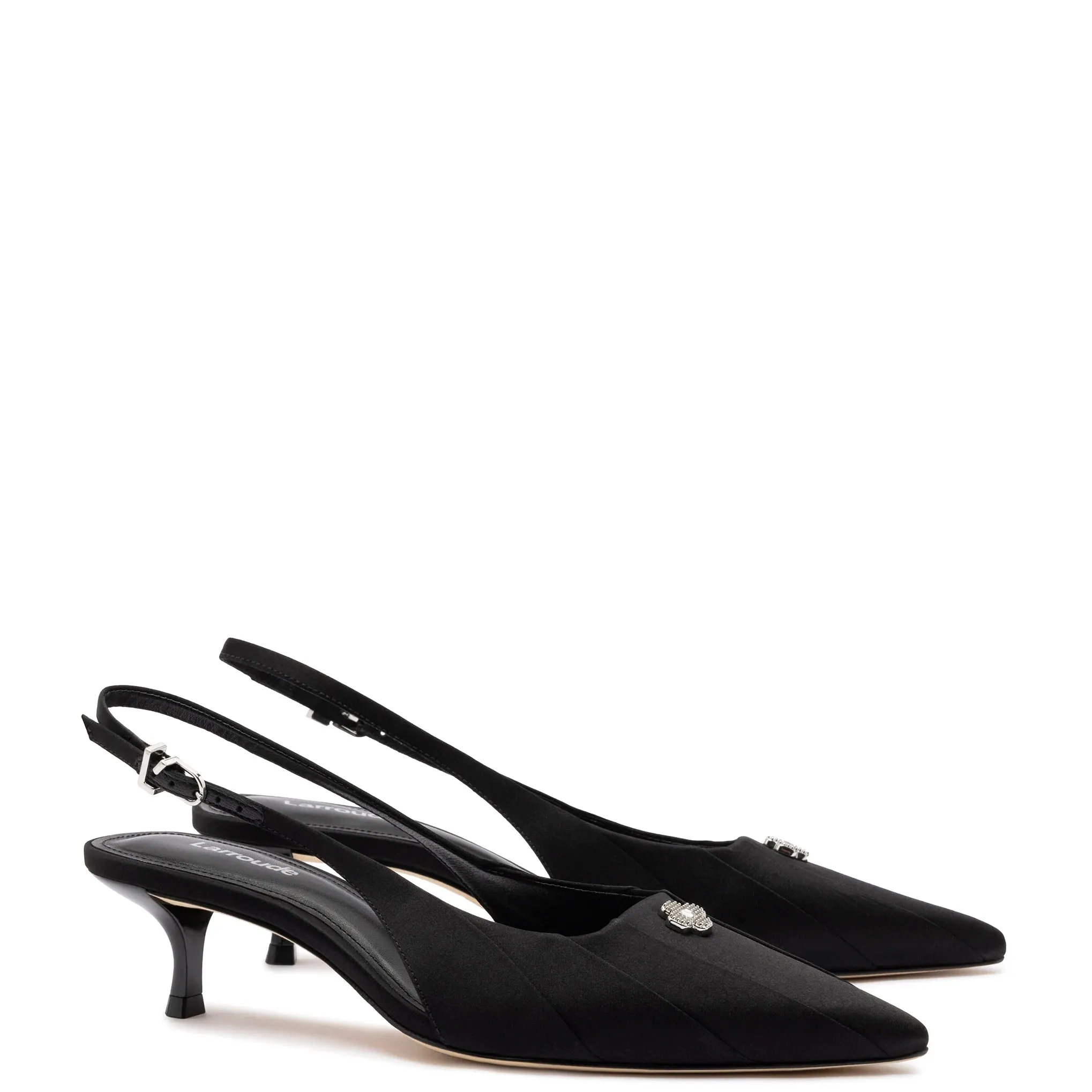 LARROUDÉ Maxine Pump In Black Fabric