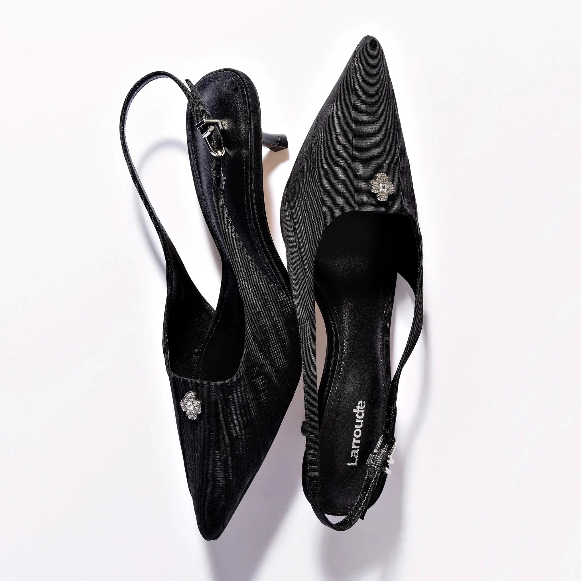 LARROUDÉ Maxine Pump In Black Fabric