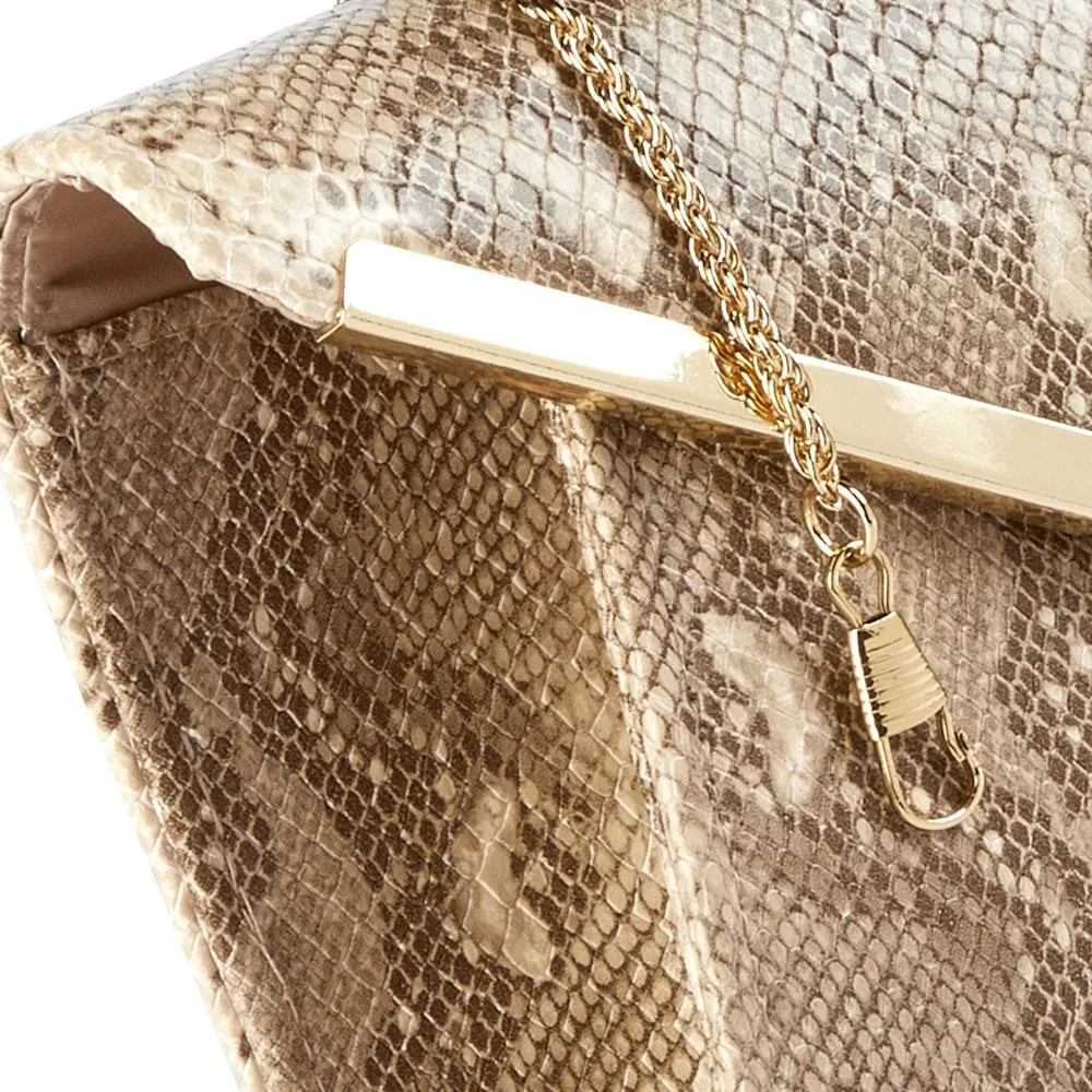 Lotus Sommerton NATURAL SNAKE Occasion Wear Clutch Bag
