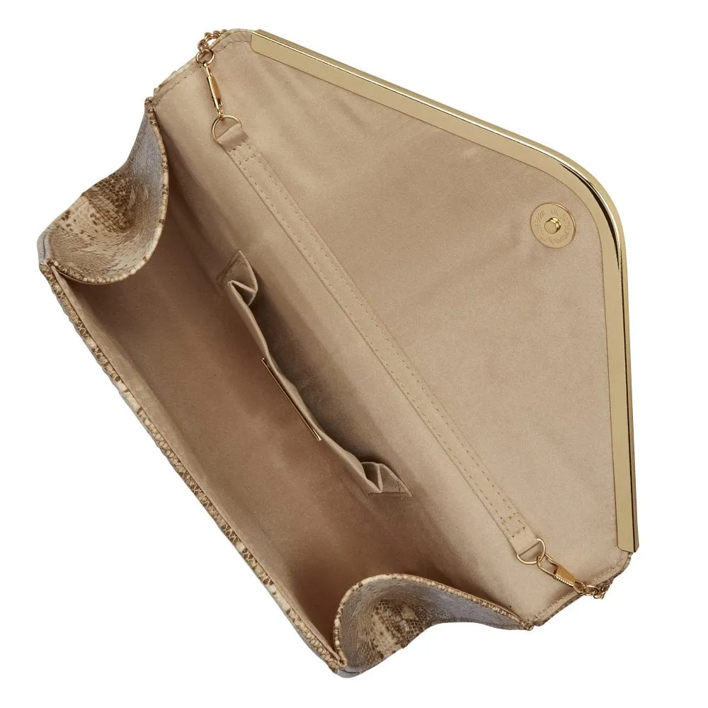 Lotus Sommerton NATURAL SNAKE Occasion Wear Clutch Bag