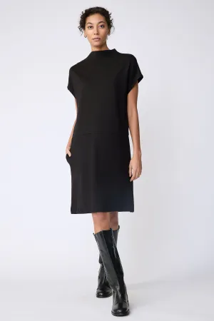 Maya Funnelneck Dress - Black