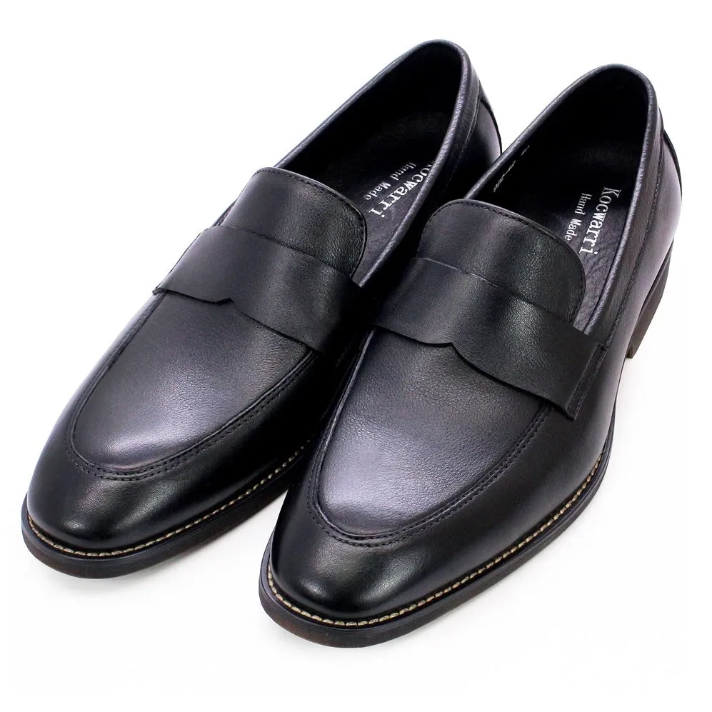Men's Loafer Leather Soft Leather Raw Rubber Non-Slip Comfortable Wear-Resistant Soft Bottom Classic Business Formal Wear Leather Shoes for Men