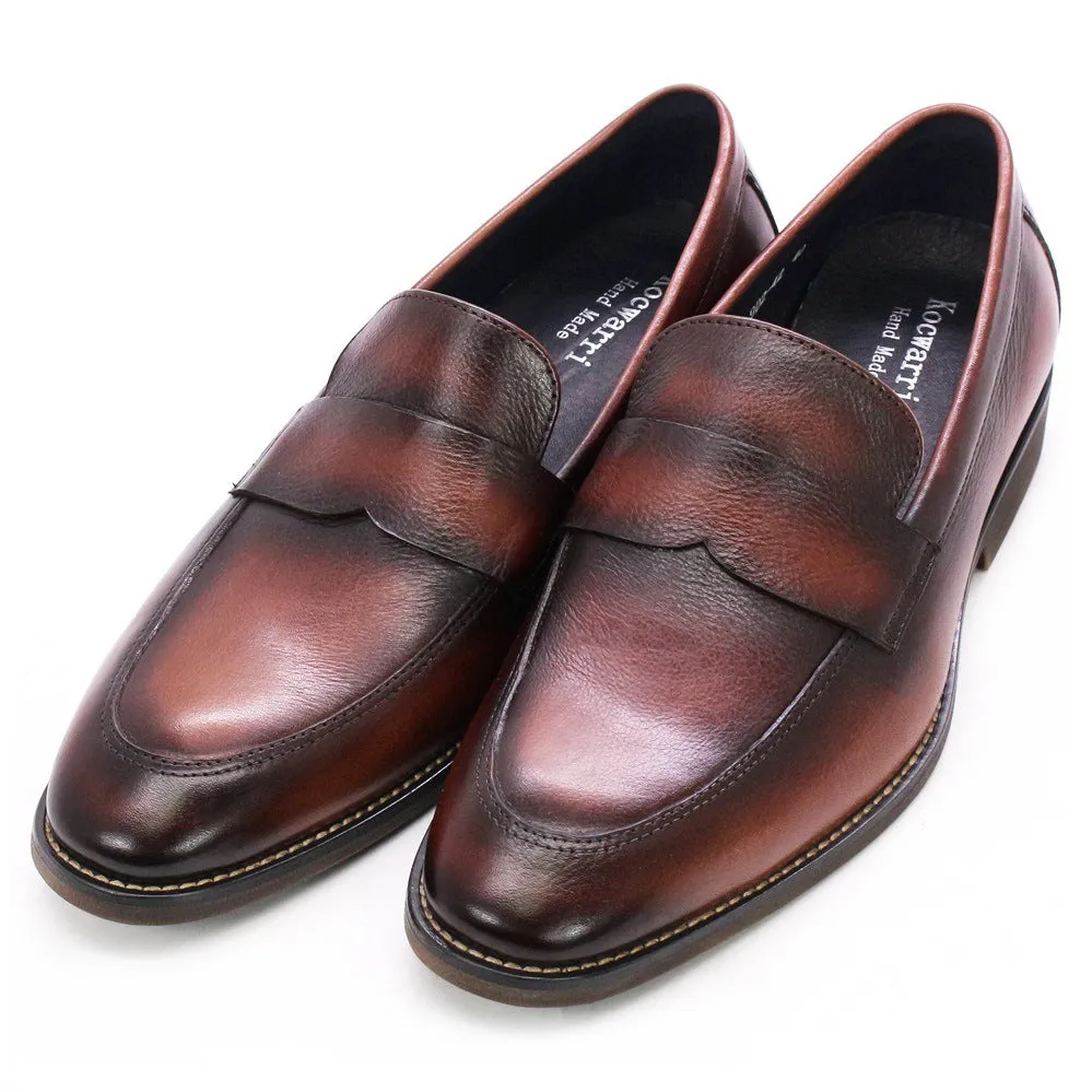 Men's Loafer Leather Soft Leather Raw Rubber Non-Slip Comfortable Wear-Resistant Soft Bottom Classic Business Formal Wear Leather Shoes for Men
