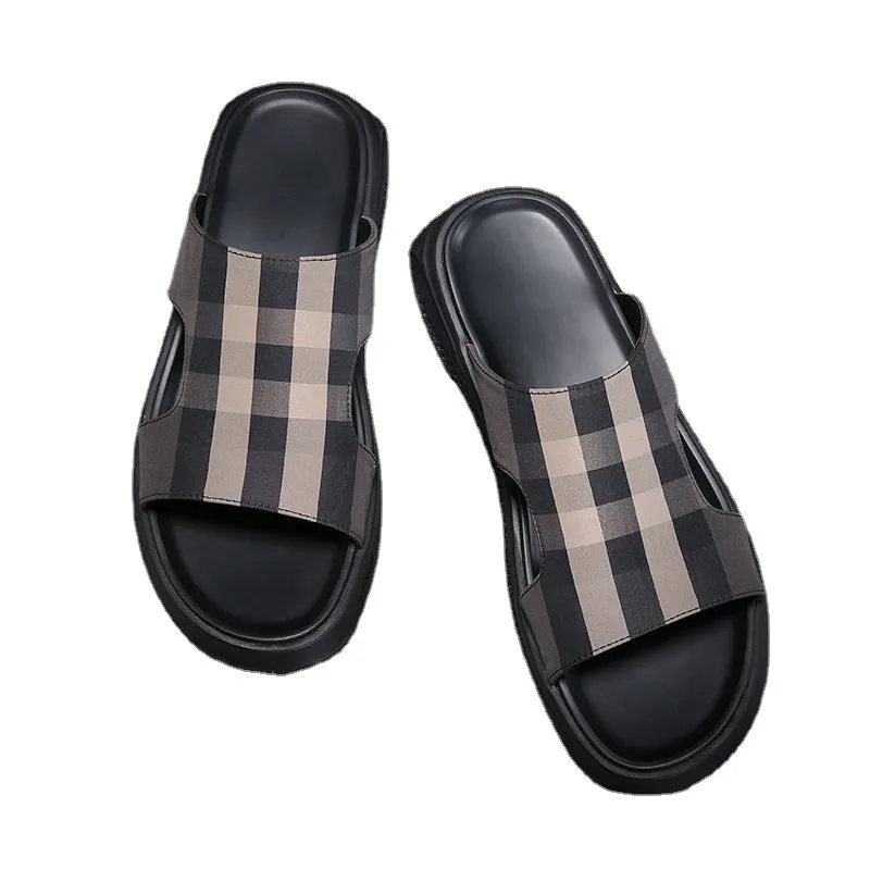 Men's shoes 2022 new summer home platform slippers men's Korean sandals casual wholesale wear beach shoes.