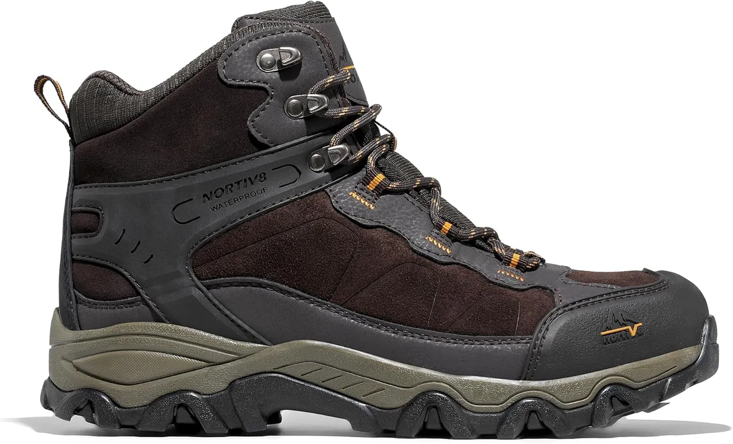 Men'S Waterproof Hiking Boots Outdoor Mid Trekking Lightweight Mountaineering Shoes
