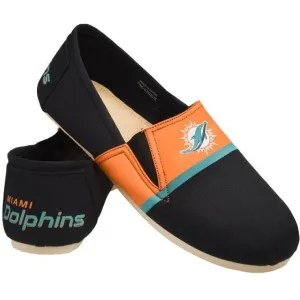 Miami Dolphins NFL Mens Stripe Canvas Shoes
