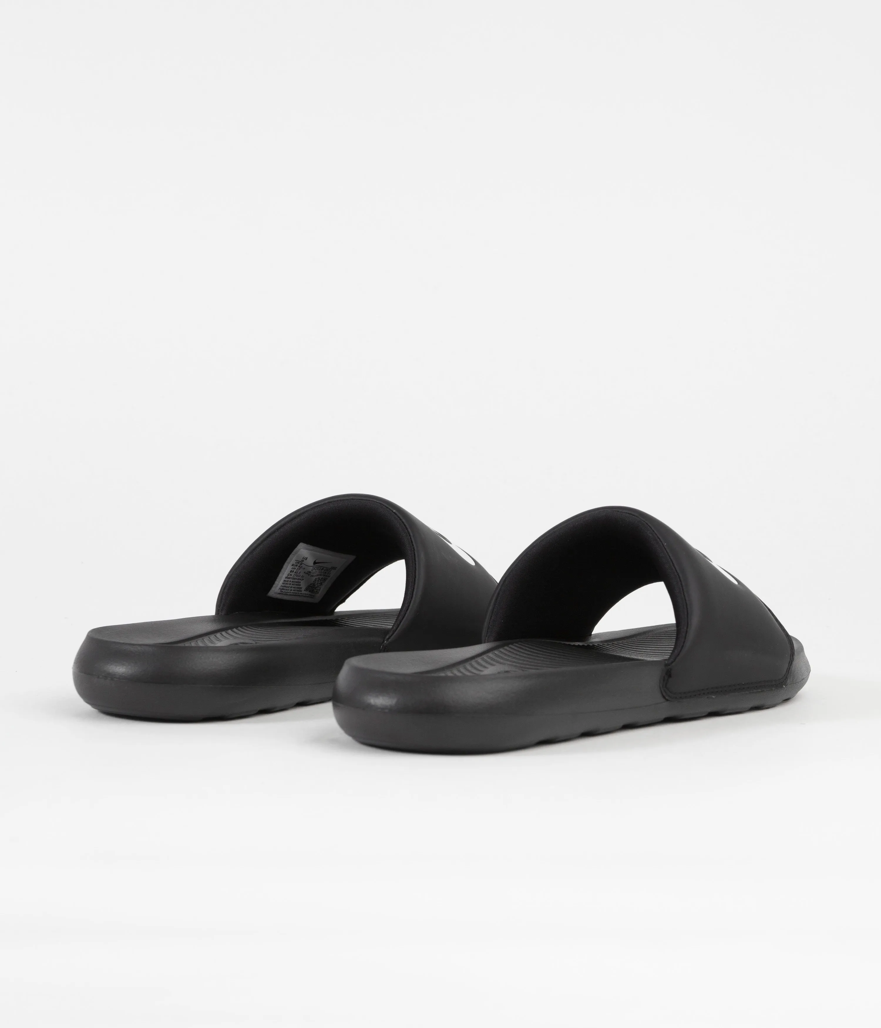 Nike SB Victori One Slides - Black / White - Black