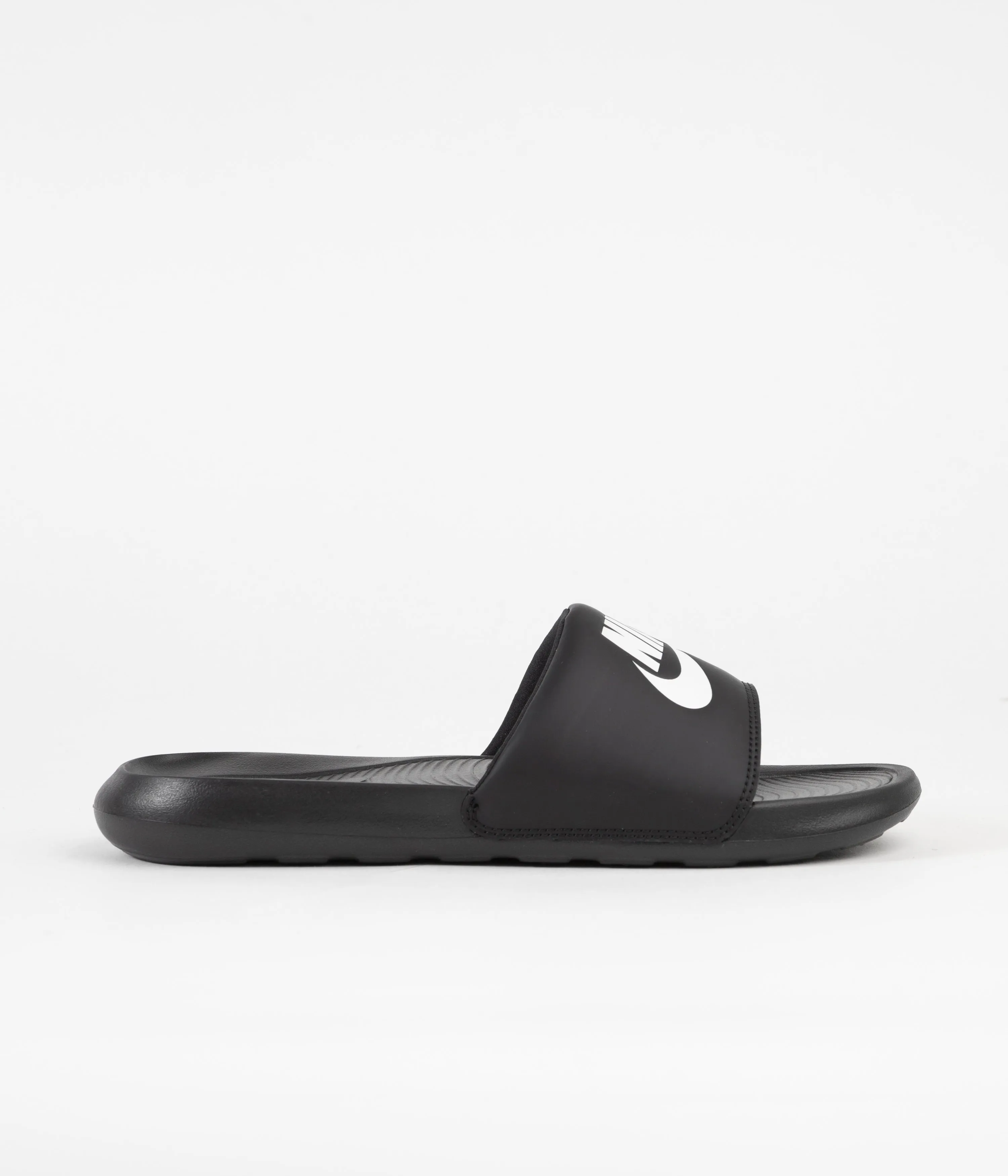 Nike SB Victori One Slides - Black / White - Black