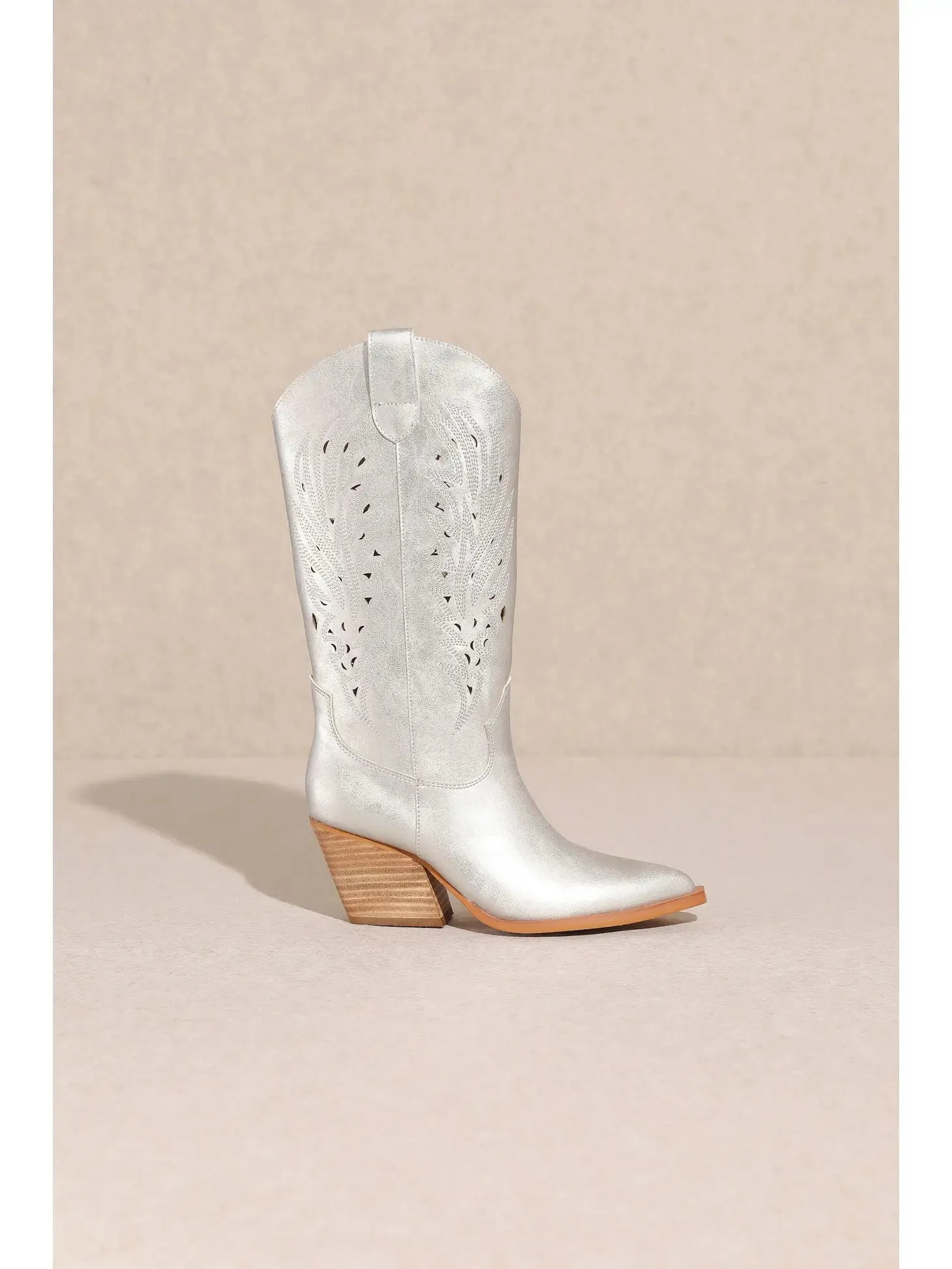 Olivia Silver High Boots