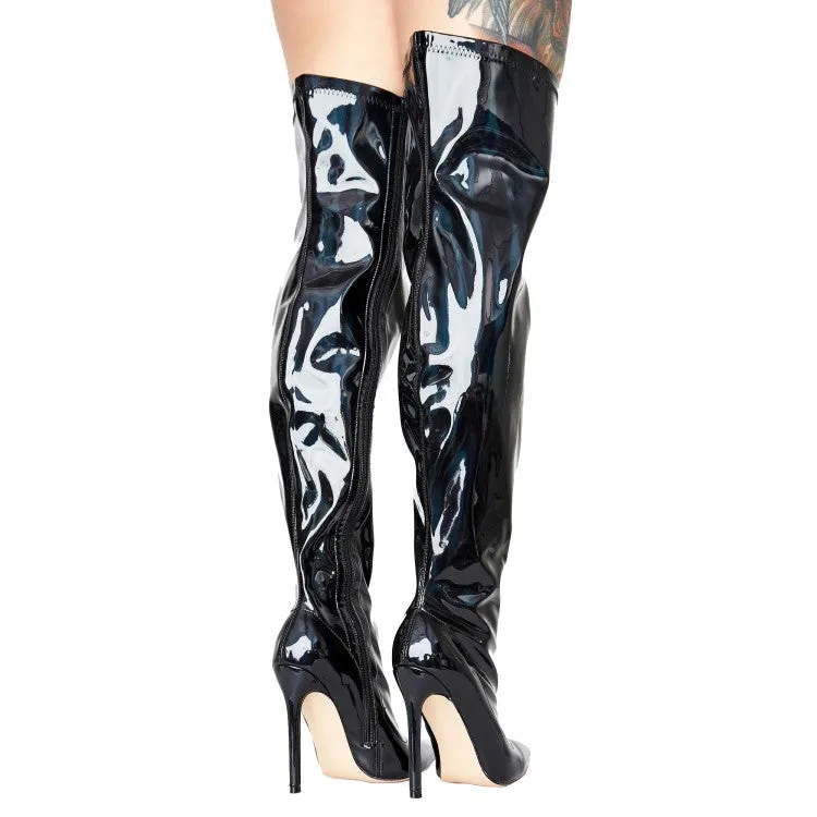 Party PU Multi Point Toe High Heel Over Knee Boots