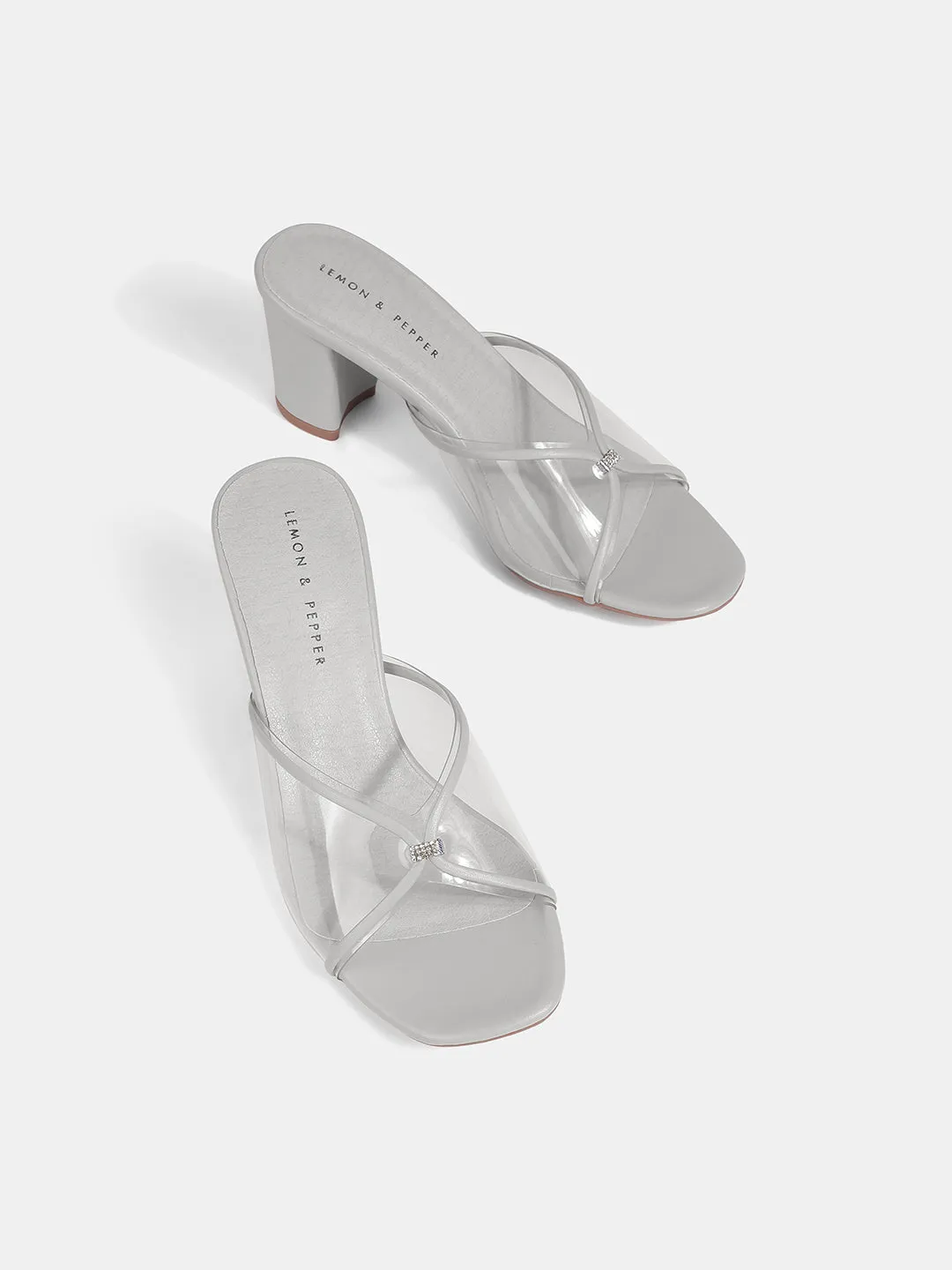 Party Wear Block Heel Slides