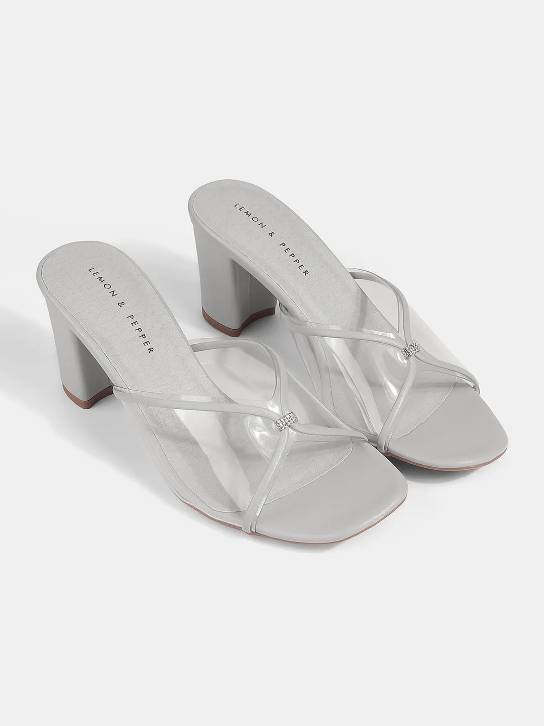 Party Wear Block Heel Slides