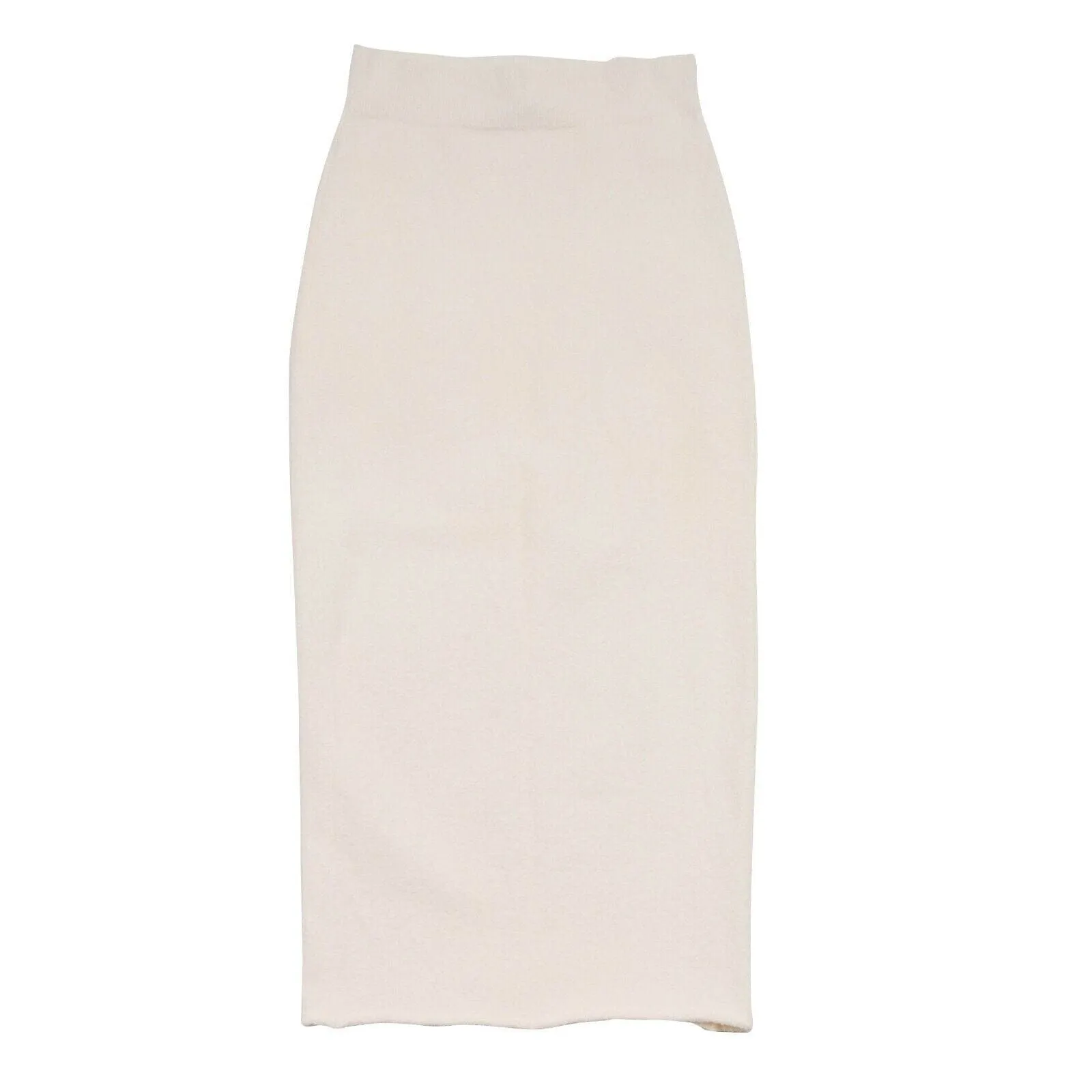 Season 4 Boucle Knit Cream Fitted Maxi Skirt