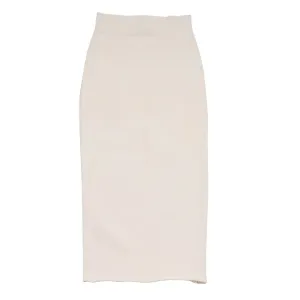 Season 4 Boucle Knit Cream Fitted Maxi Skirt