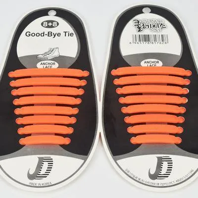 Silicone Elastic Shoe Laces (16 Pcs)